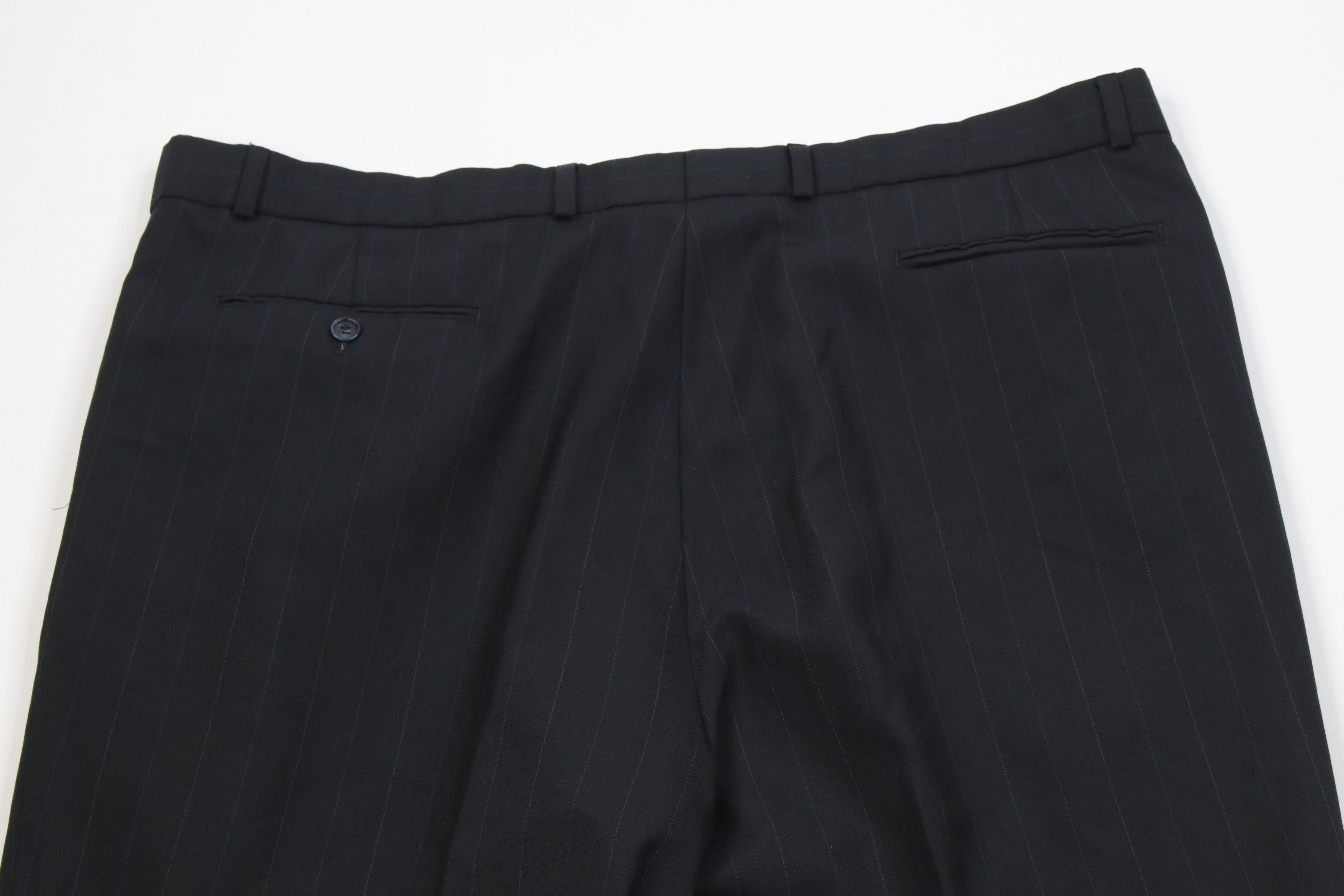 Vintage Vintage 90s Streetwear Knit Wide Leg Chino Pants Black Size US 42 / EU 58 - 9 Thumbnail