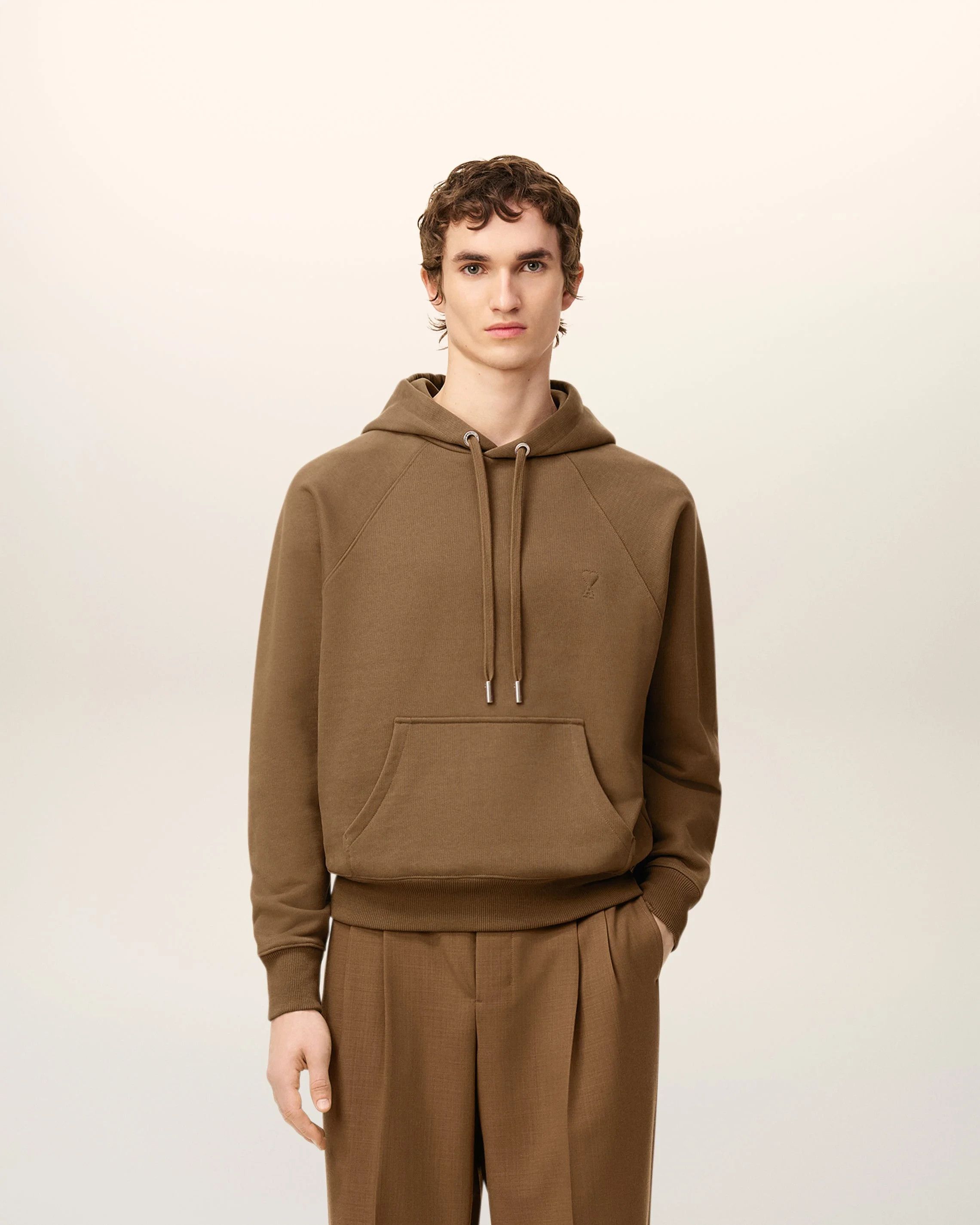 AMI os11x0226 Ami De Coeur Hoodie In Brown Size US L / EU 52-54 / 3 - 3 Thumbnail