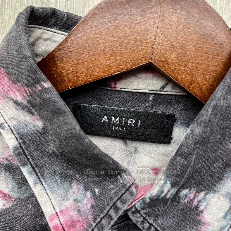 Amiri Amiri Purple Tie-Dye Frayed Shirt Size US S / EU 44-46 / 1 - 3 Thumbnail