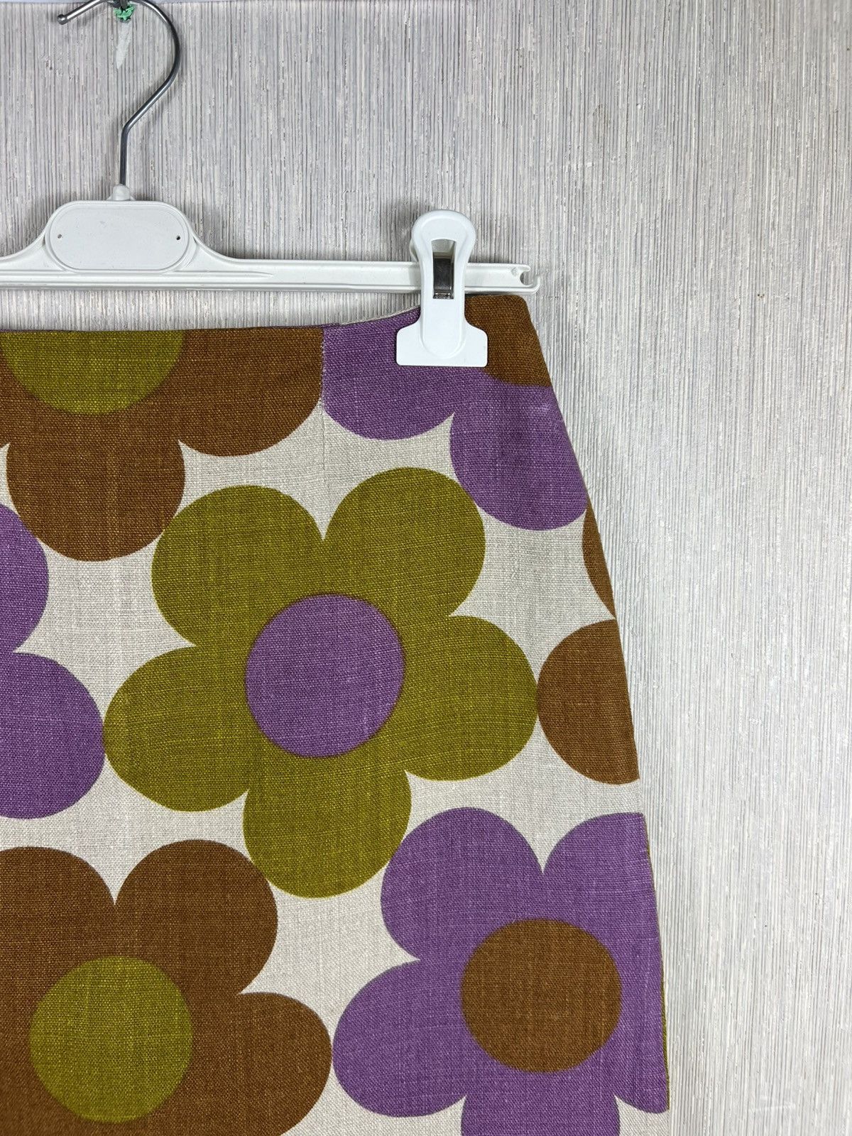 Celine Vintage Celine France linen full print floral mini skirt Size 27" / US 4 / IT 40 - 3 Thumbnail