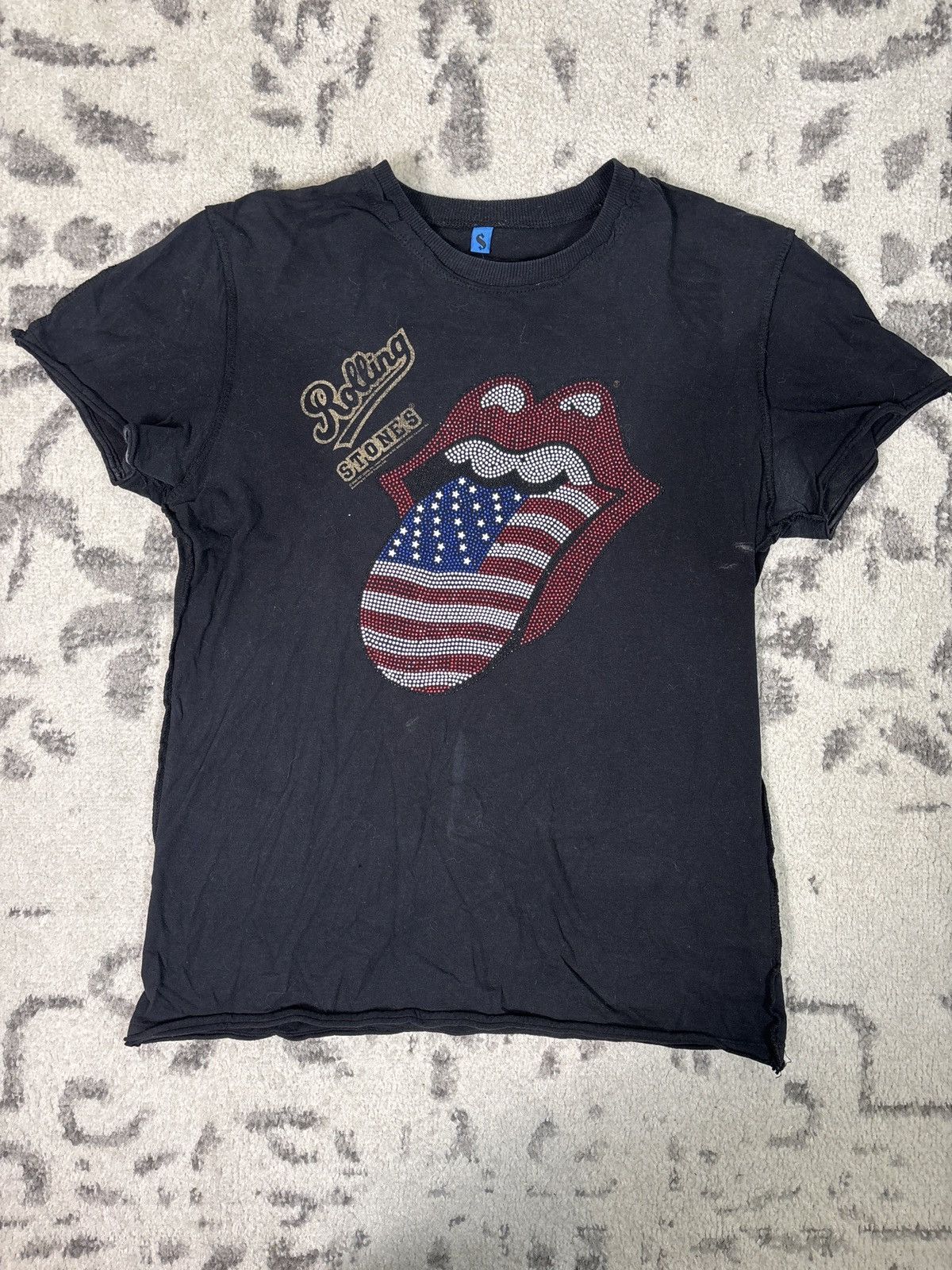 The Rolling Stones ROLLING STONES AMERICAN FLAG RHINESTONE T SHIRT Size US S / EU 44-46 / 1 - 1 Thumbnail