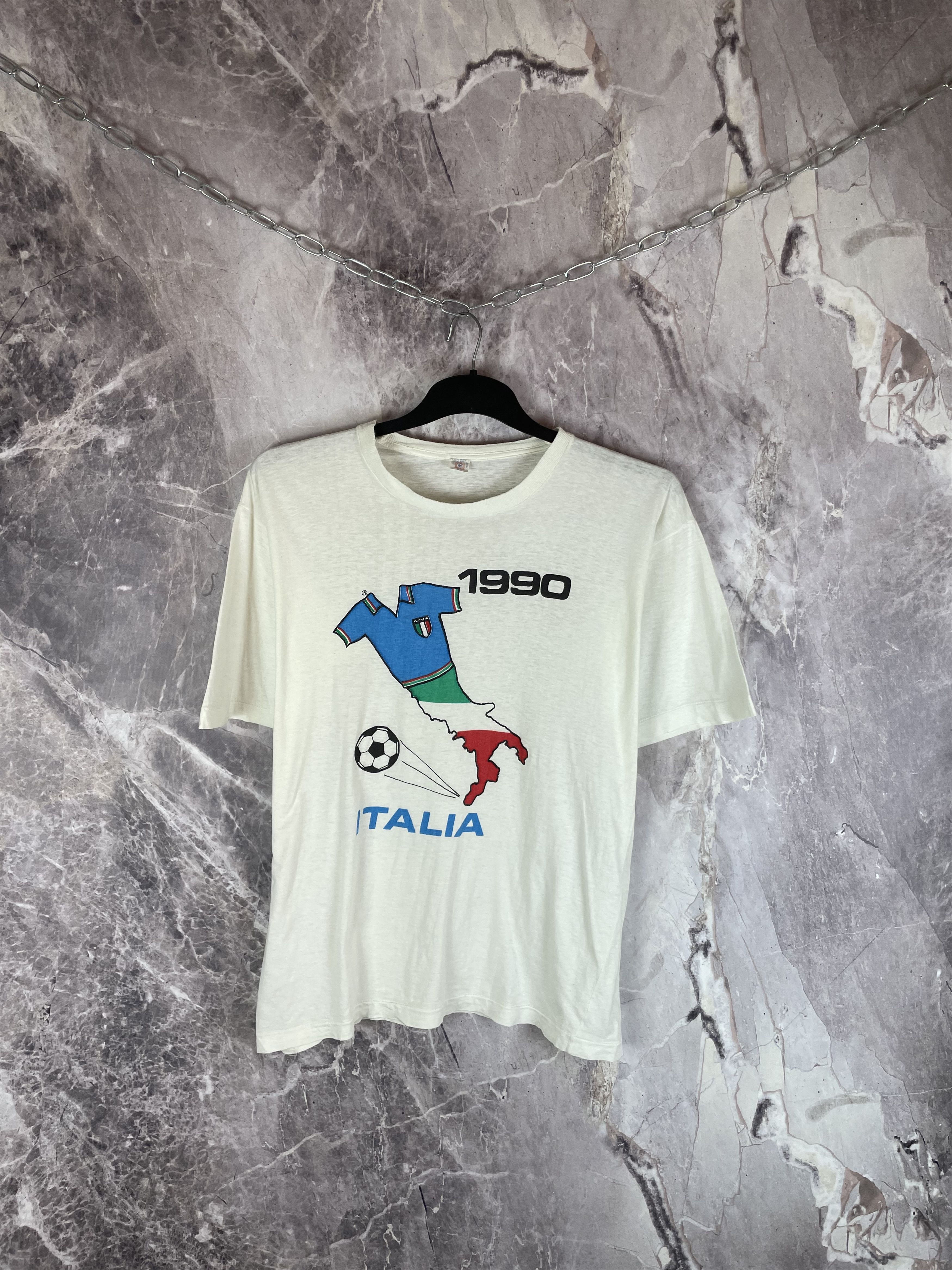 Vintage Italy 1990 FIFA World Cup tee Size US XL / EU 56 / 4 - 1 Thumbnail