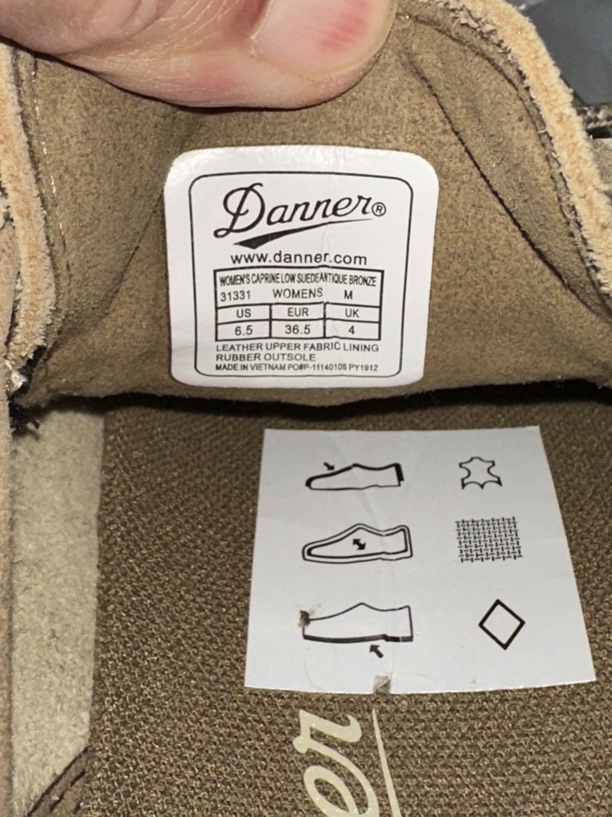 Danner Danner Caprine Low Suede Women’s 6.5 US Bronze Hiking Shoes Size US 6.5 / IT 36.5 - 3 Thumbnail