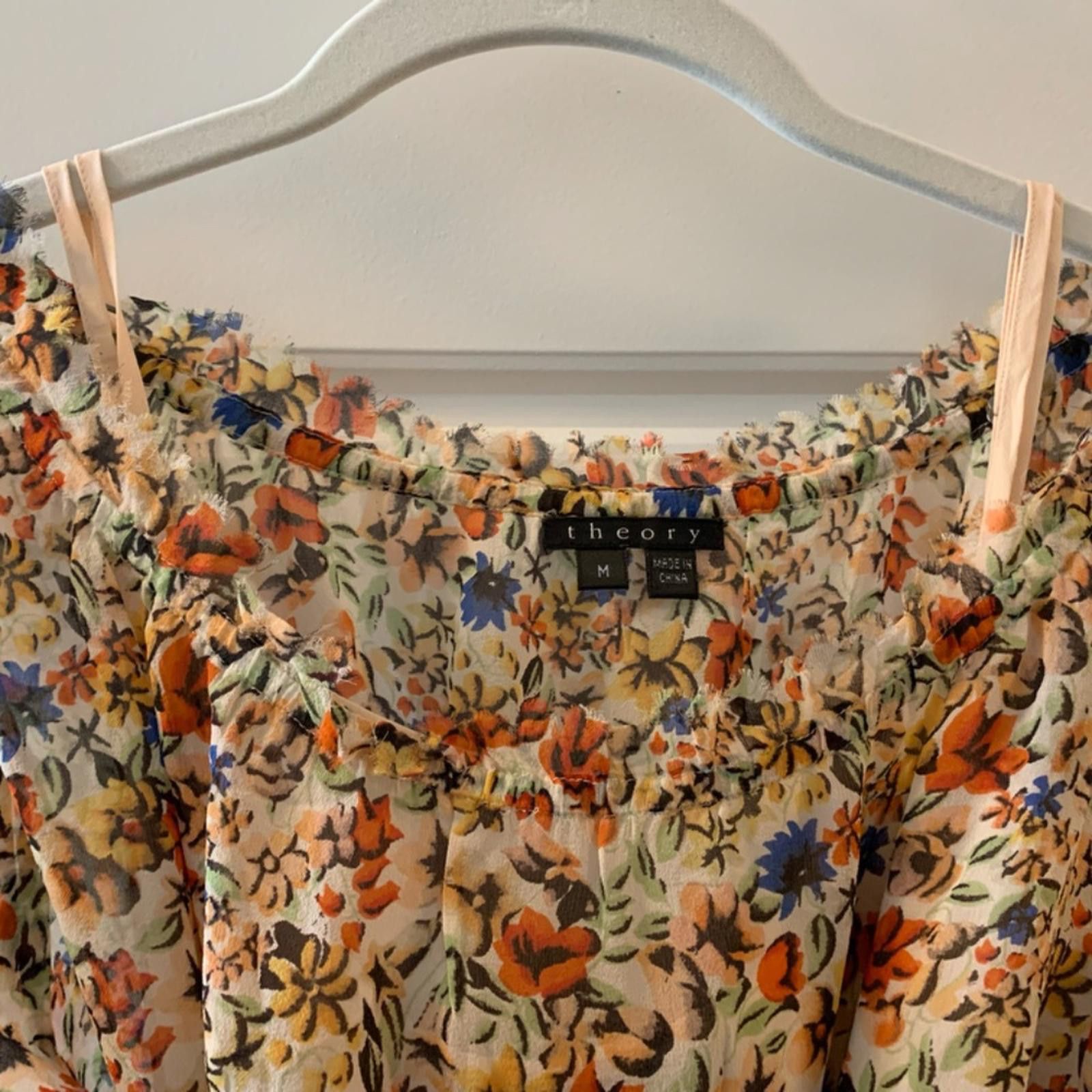 Theory Theory Floral Shirt elastic neckline Size M / US 6-8 / IT 42-44 - 3 Thumbnail