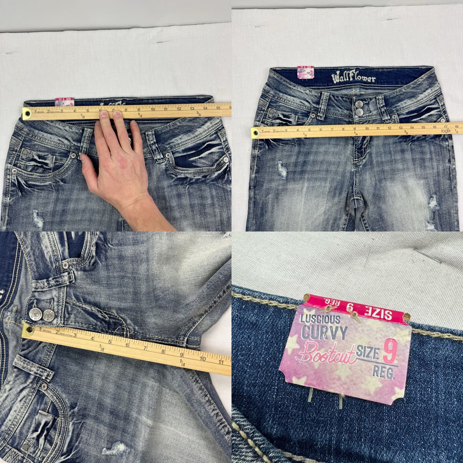 Vintage VINTAGE Wall Flower Jeans Womens Bootcut Rise Mid 9 Blue Hipster Y2K 2000s Girls Womens Size 30" / US 8 / IT 44 - 8 Thumbnail