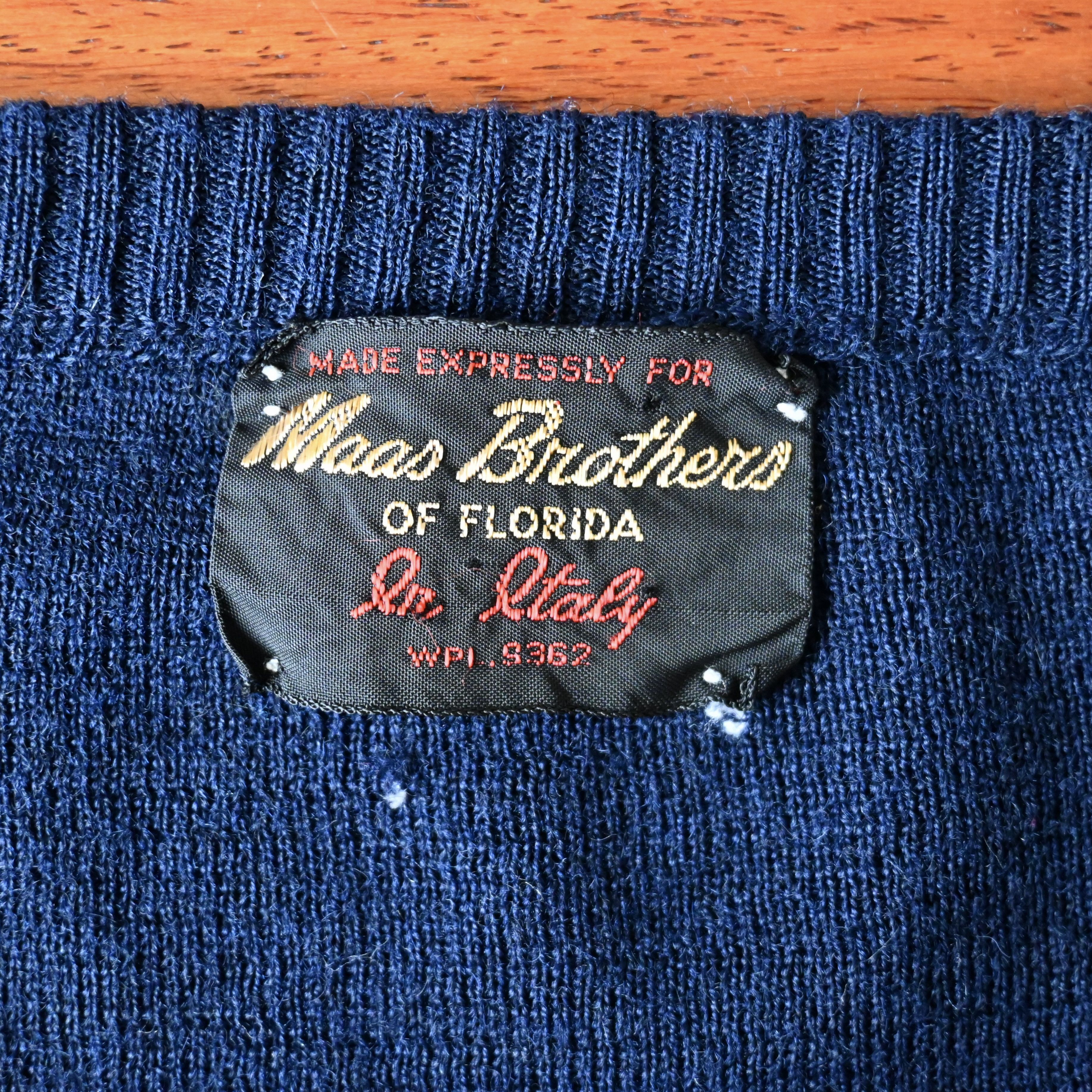 Vintage VTG 1980s Maas Bros camel jacquard sweater made in Italy Size US L / EU 52-54 / 3 - 15 Thumbnail