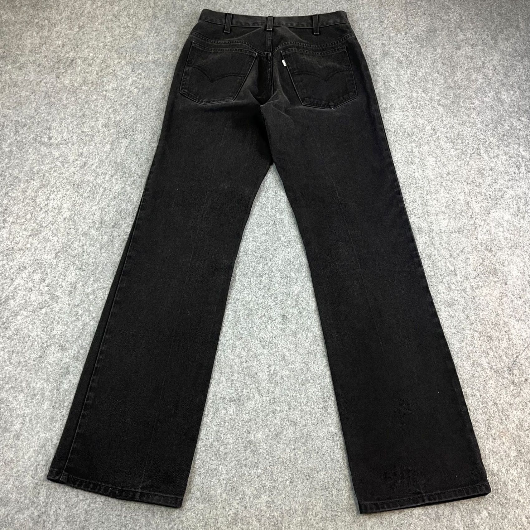 Levi's VINTAGE Levi's Sta-Prest Mens Jeans Relaxed Baggy Straight 29 34 Dark Black 90s Mens Size US 29 - 2 Thumbnail