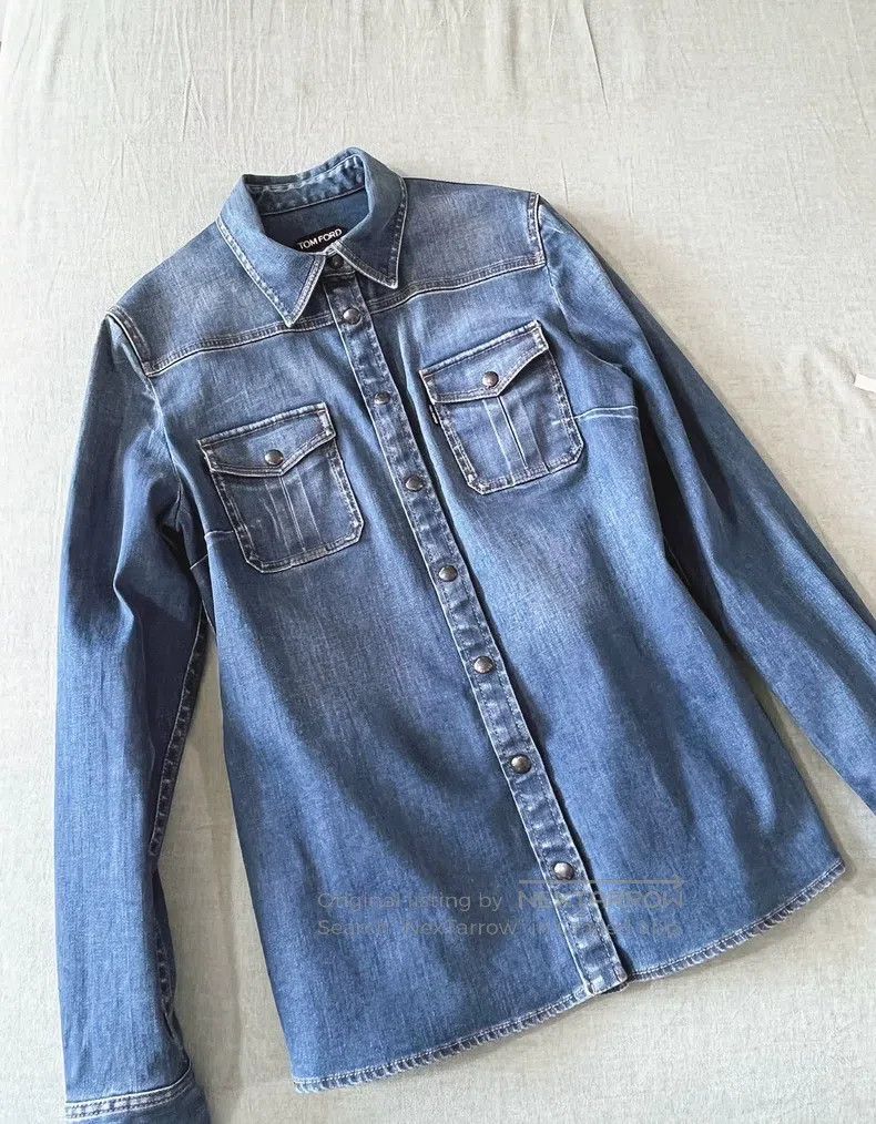 Tom Ford Tom Ford Stretch Denim Shirt Size M / US 6-8 / IT 42-44 - 2 Thumbnail