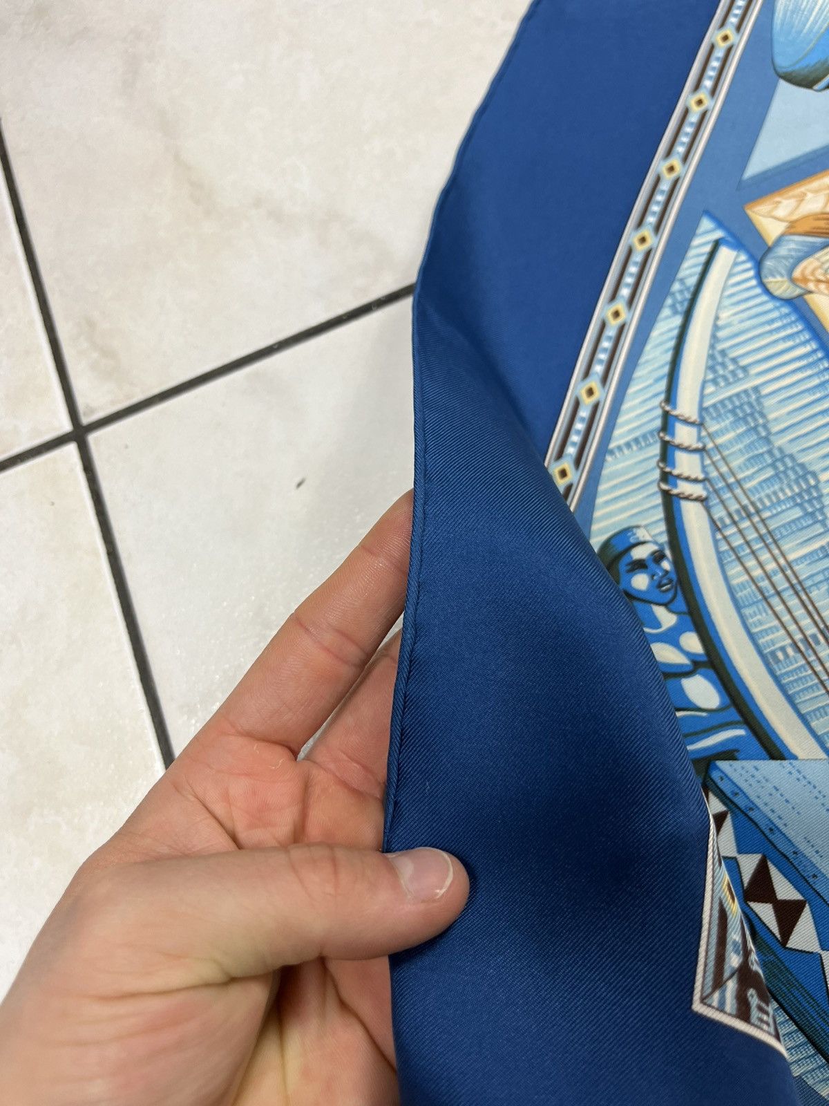 Designer × Hermes × Vintage Hermes Au som du tam-tam silk scarf full print handkerchief Size ONE SIZE - 18 Thumbnail