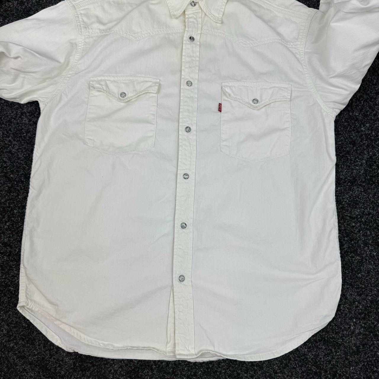 Levi's Levis vintage 90s shirt white american style overshit rare Size US L / EU 52-54 / 3 - 6 Thumbnail