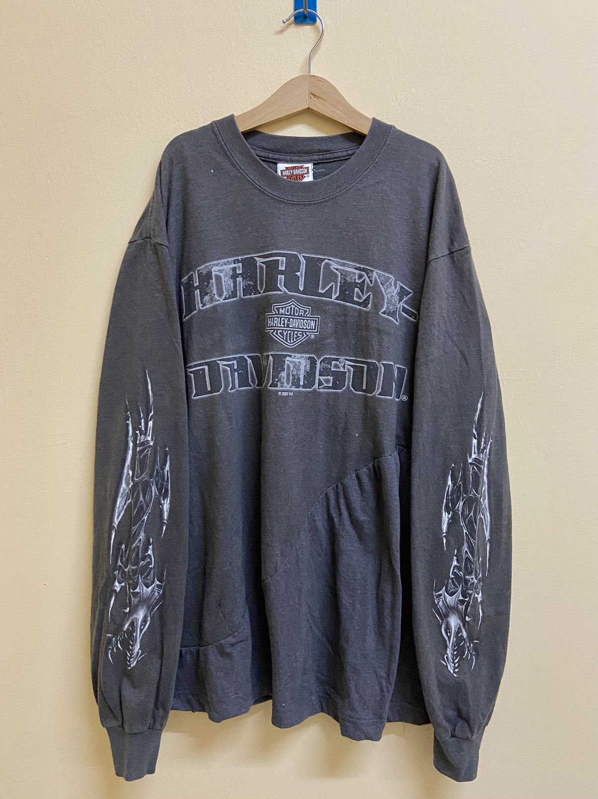 Harley Davidson × Vintage Vintage 1997/2007 Harley Davidson Sleeveprint Dragon Custom Size US M / EU 48-50 / 2 - 1 Thumbnail