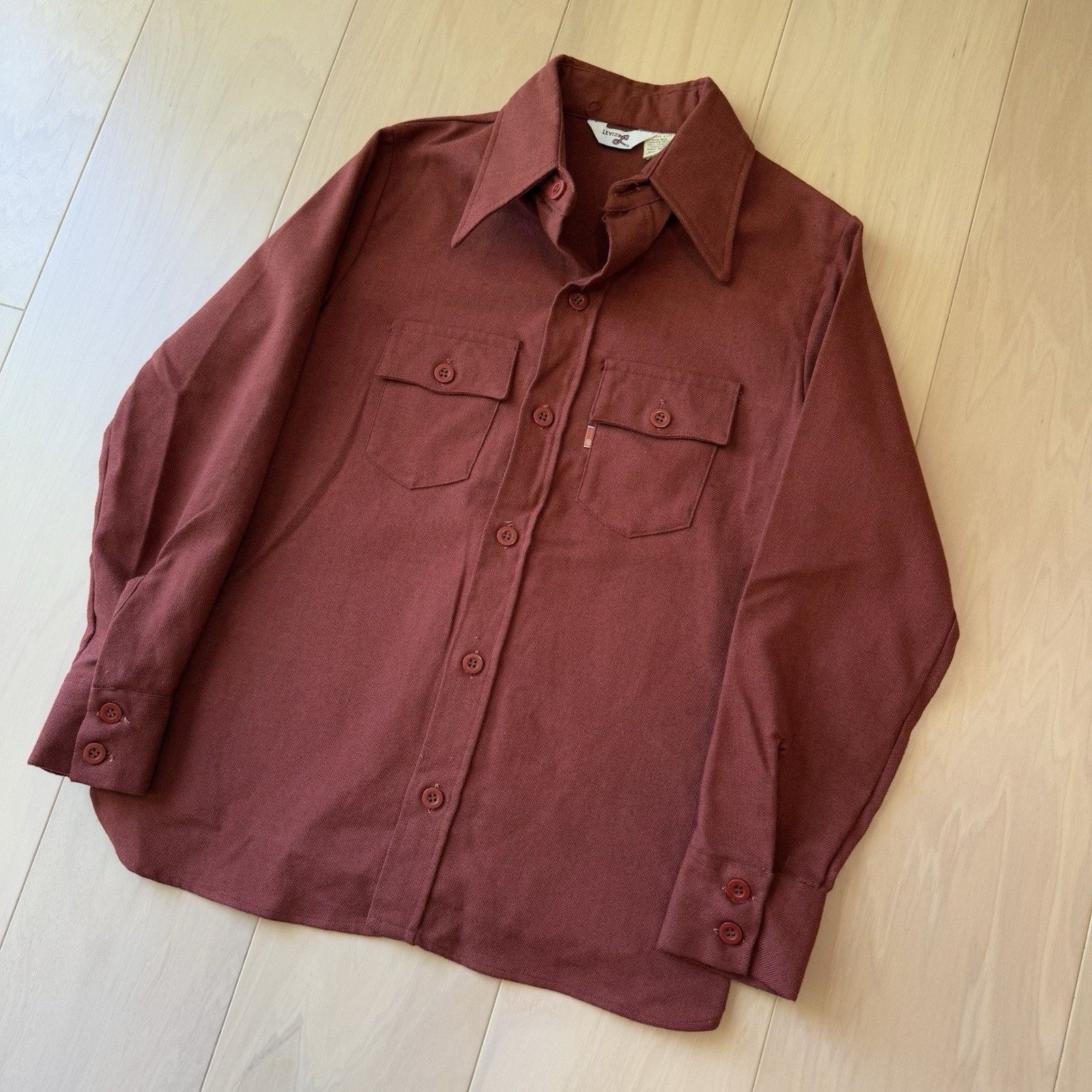 Levi's × Vintage Vintage Levi's Shirt Women's Small Rust Red Long Sleeve Size S / US 4 / IT 40 - 8 Thumbnail