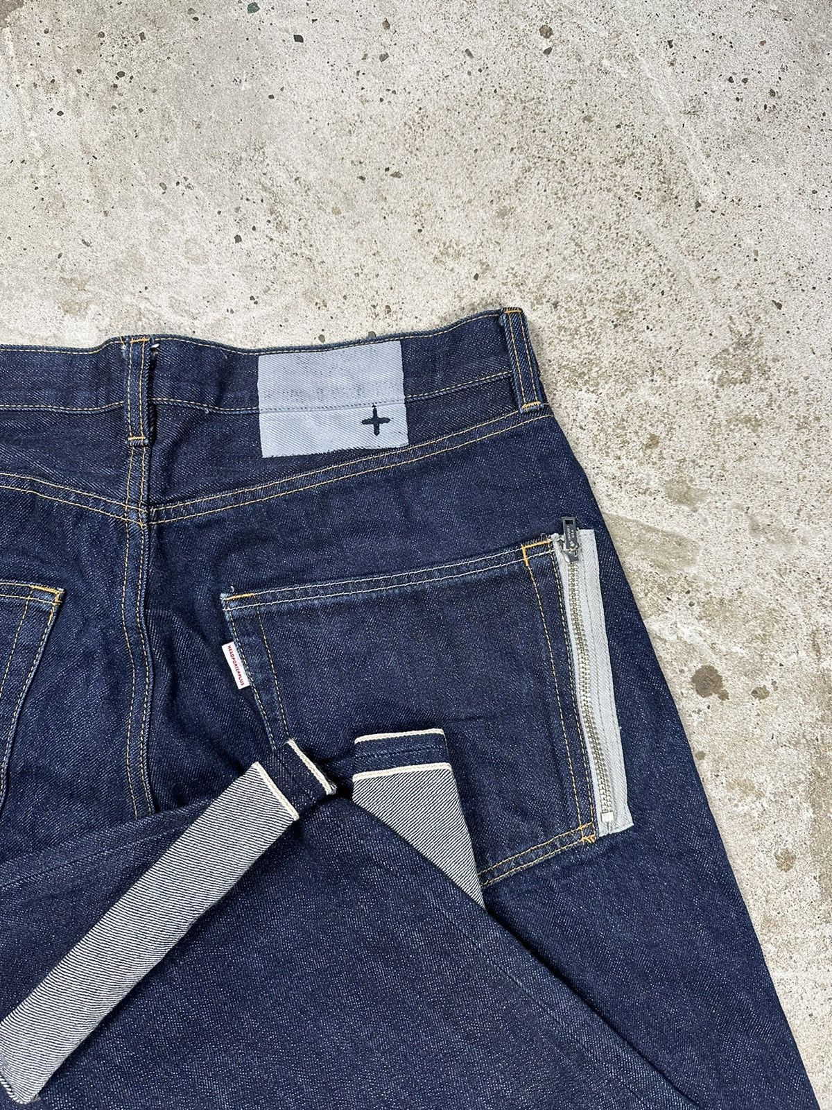 Head Porter Plus Navy Selvedge Denim Jeans Pants