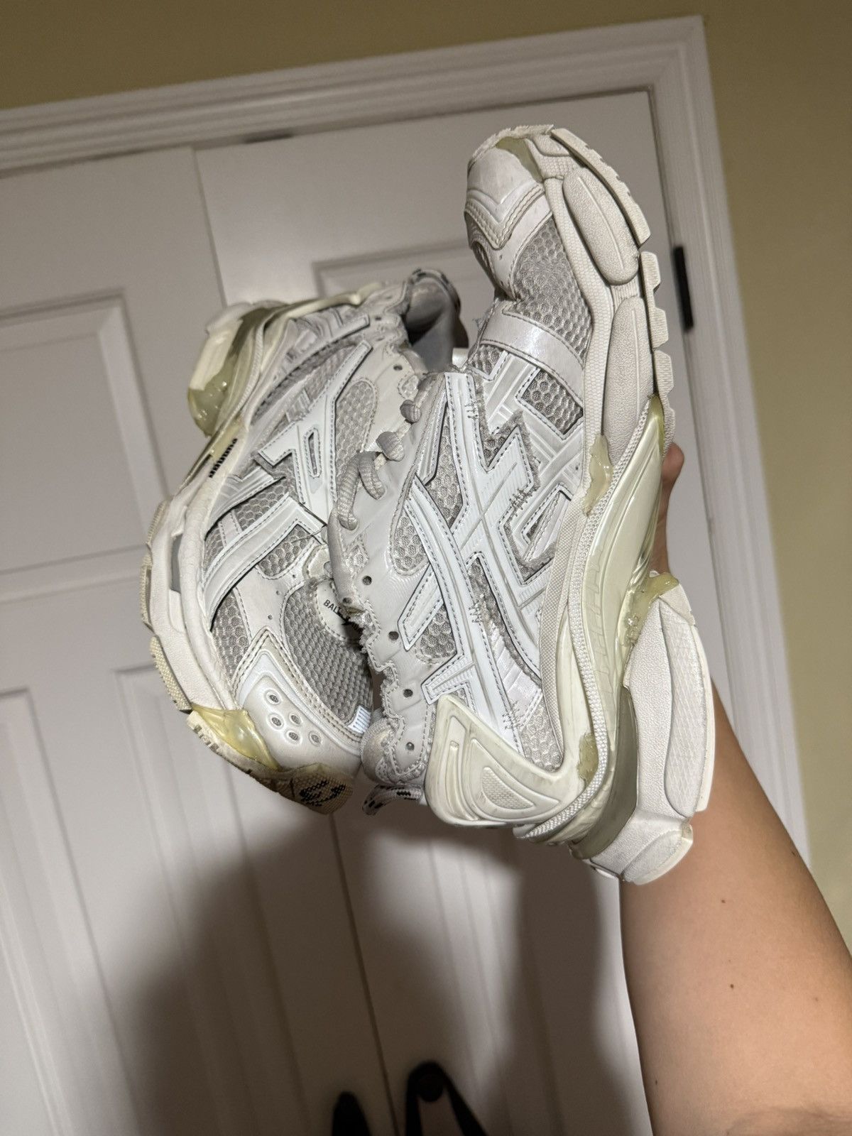 Balenciaga Balenciaga White/White “Runnr” Sneakers Size US 9 / EU 42 - 5 Thumbnail