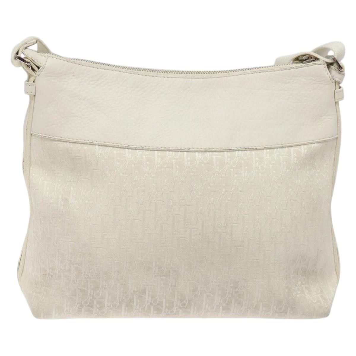 Dior DIOR Trotter Canvas Shoulder Bag White Silver Size ONE SIZE - 3 Thumbnail