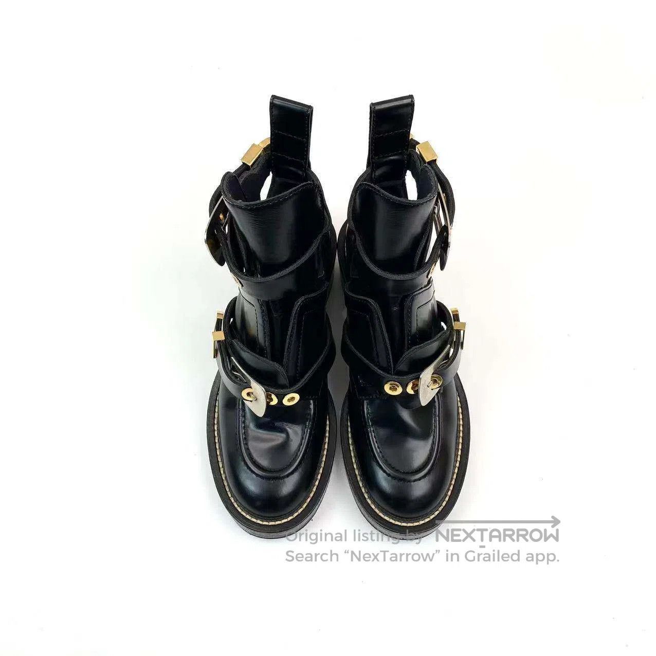 Other Balenciaga Cut-out gold buckle motorcycle boots| Size US 5.5 / IT 35.5 - 2 Thumbnail