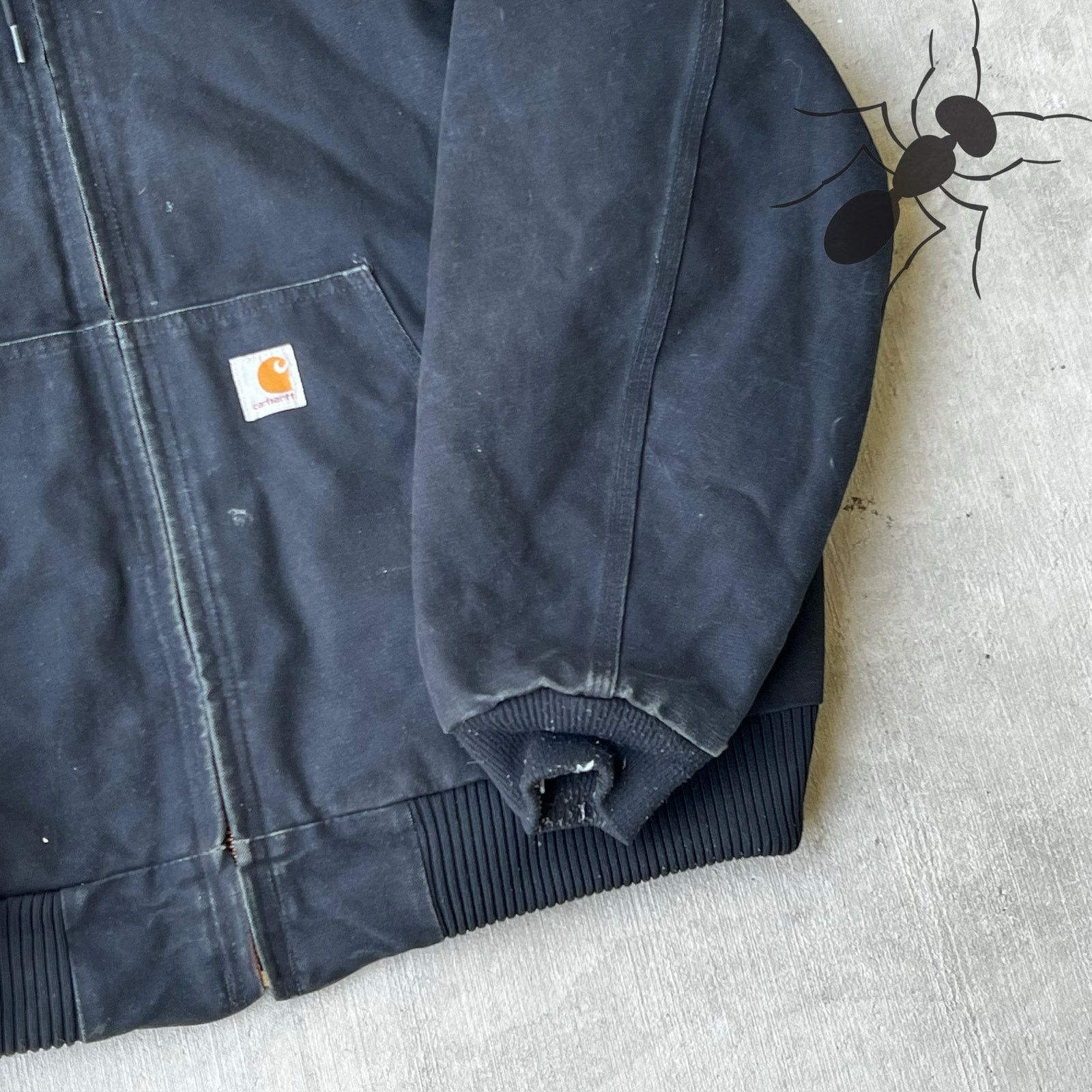 Carhartt × Vintage Carhartt J140 BLK back hooded work wear jacket Size US L / EU 52-54 / 3 - 2 Thumbnail