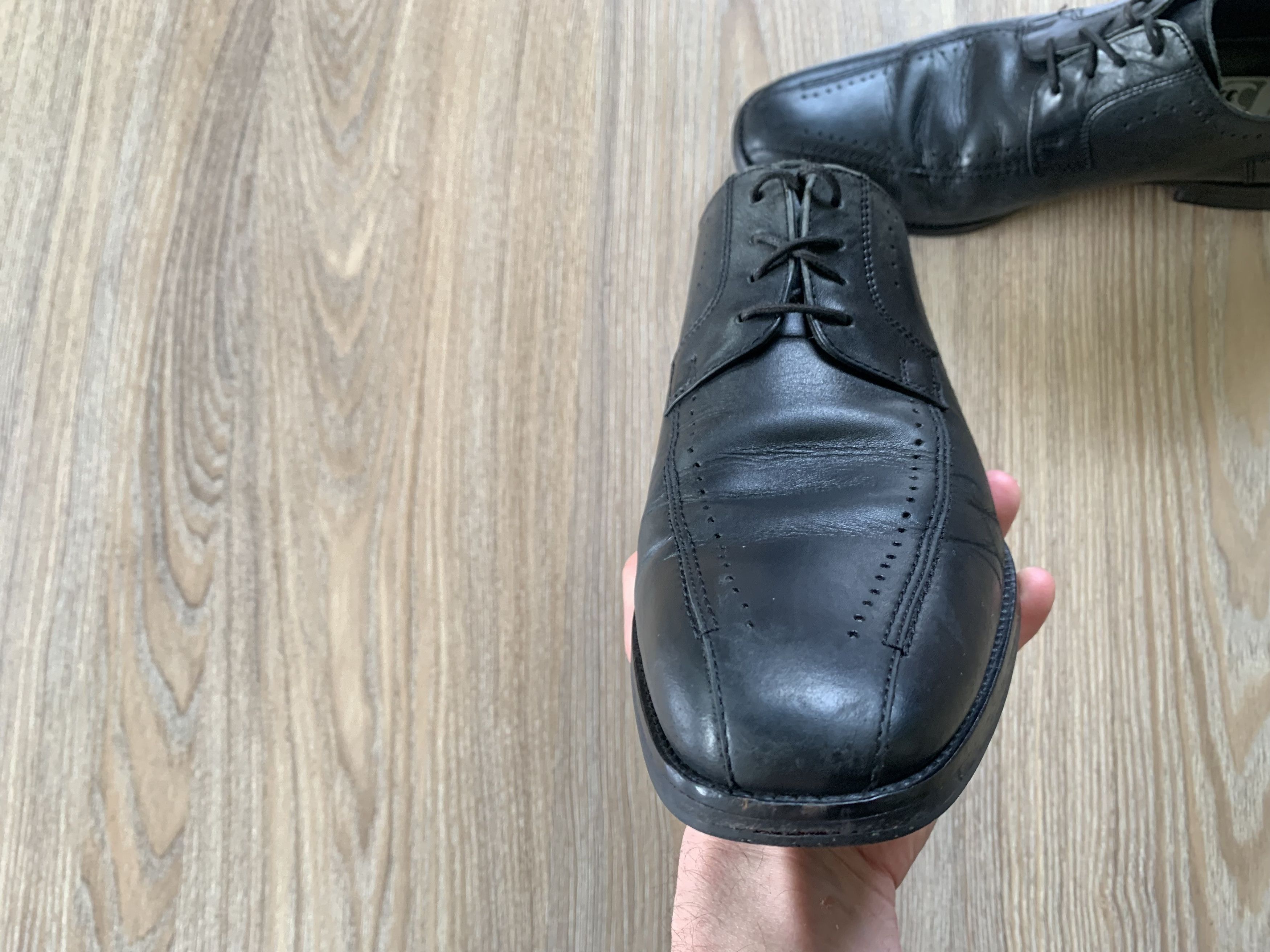 Bata Bata Mens Black Leather Formal Shoes Size US 10 / EU 43 - 6 Thumbnail