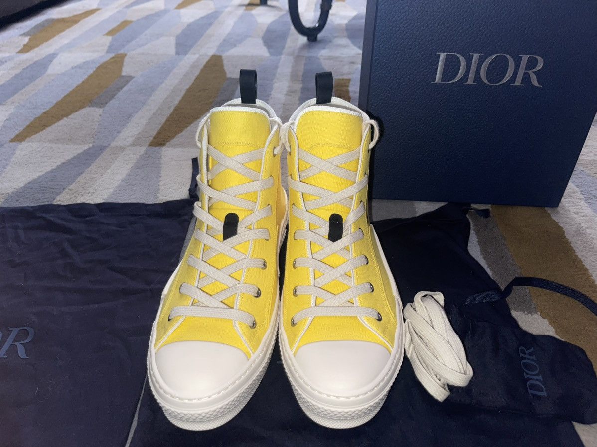 Dior Dior B23 High Top Yellow Astero-Dior Size US 12 / EU 45 - 20 Thumbnail