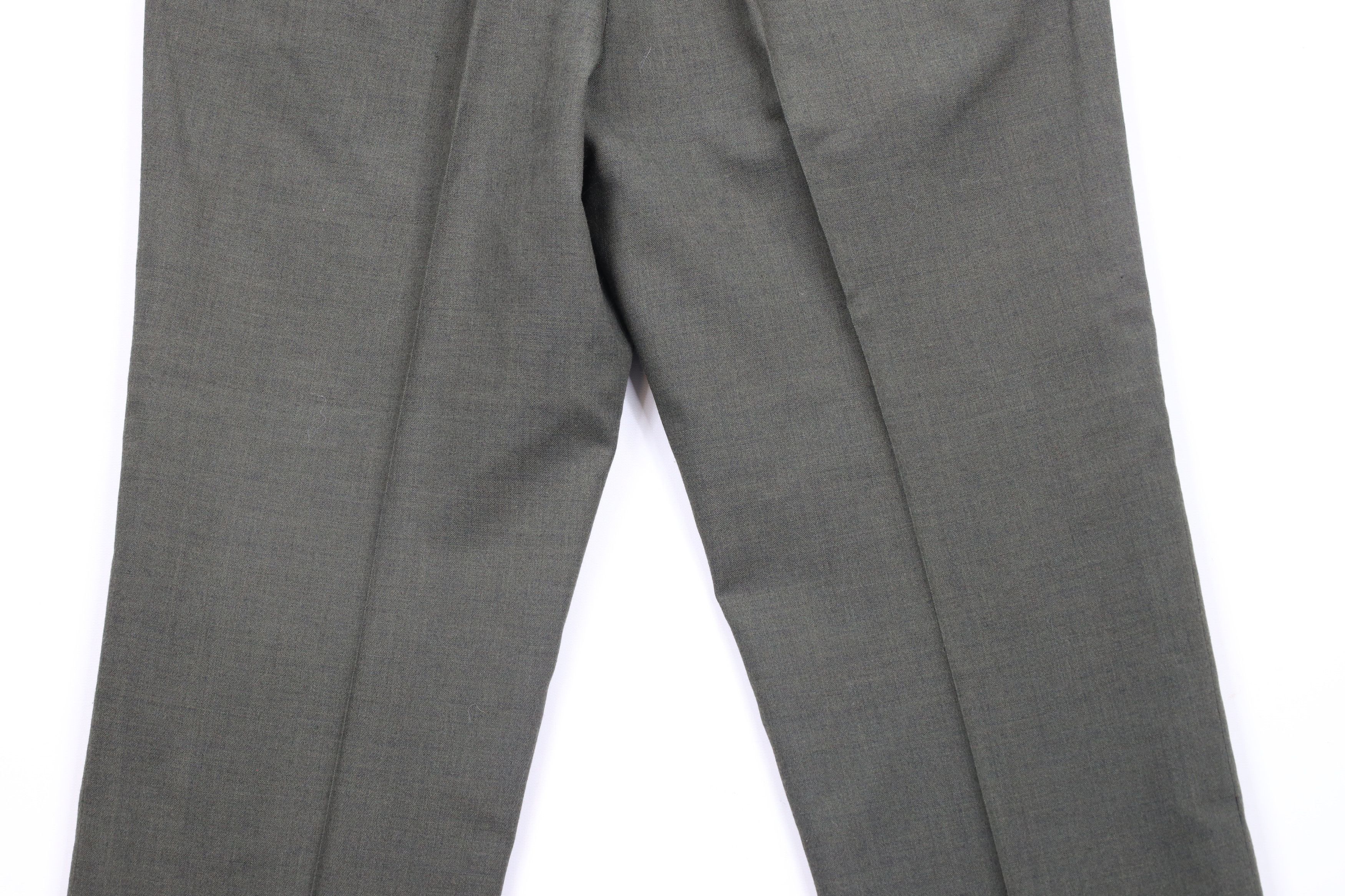 Vintage Vintage 70s Streetwear Flat Front Trousers Chino Pants Green Size US 34 / EU 50 - 10 Thumbnail
