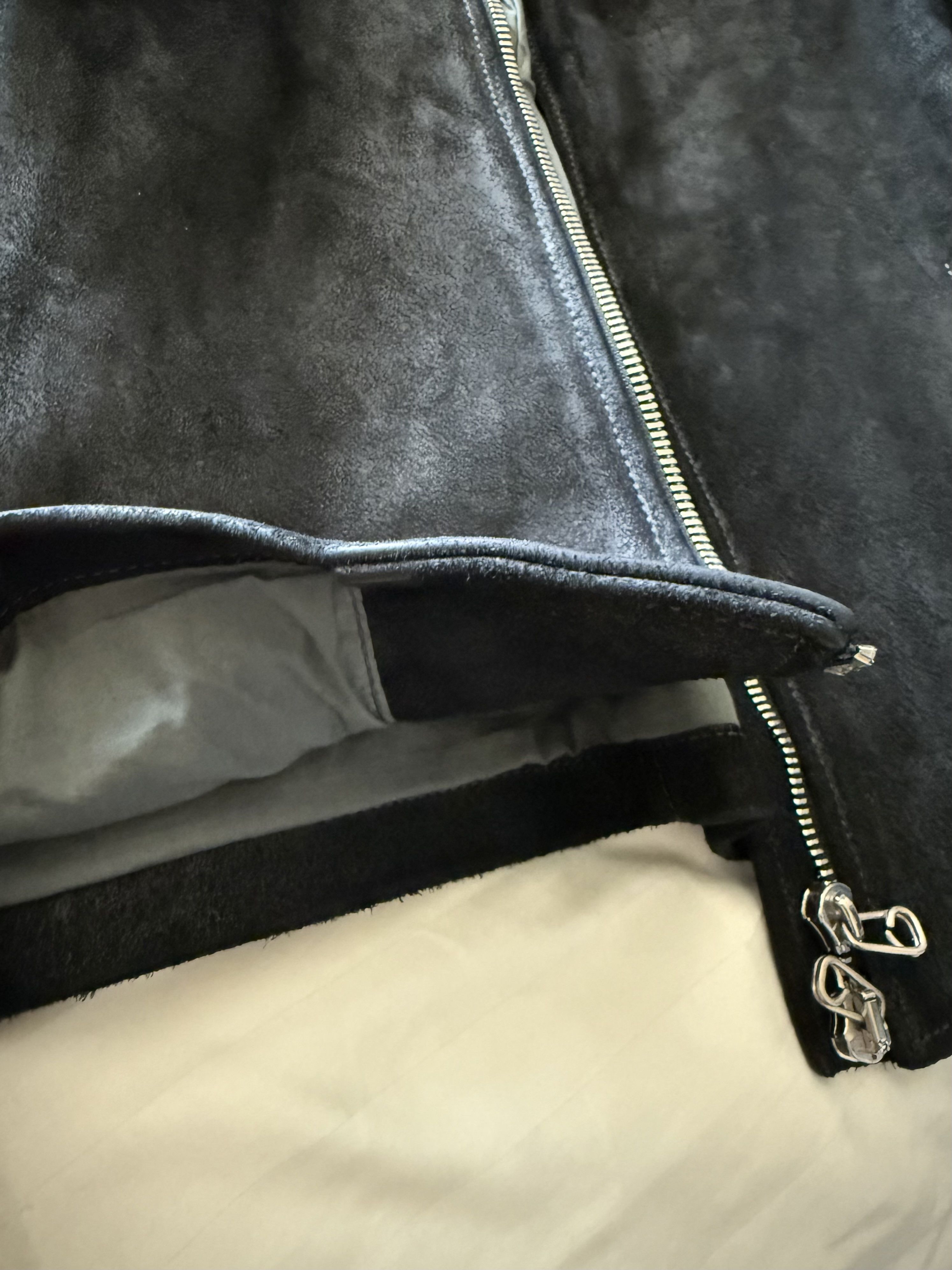 Deepti Cordovan Horse Leather Jacket Membrane Black Size 52 m-l Size US M / EU 48-50 / 2 - 22 Thumbnail