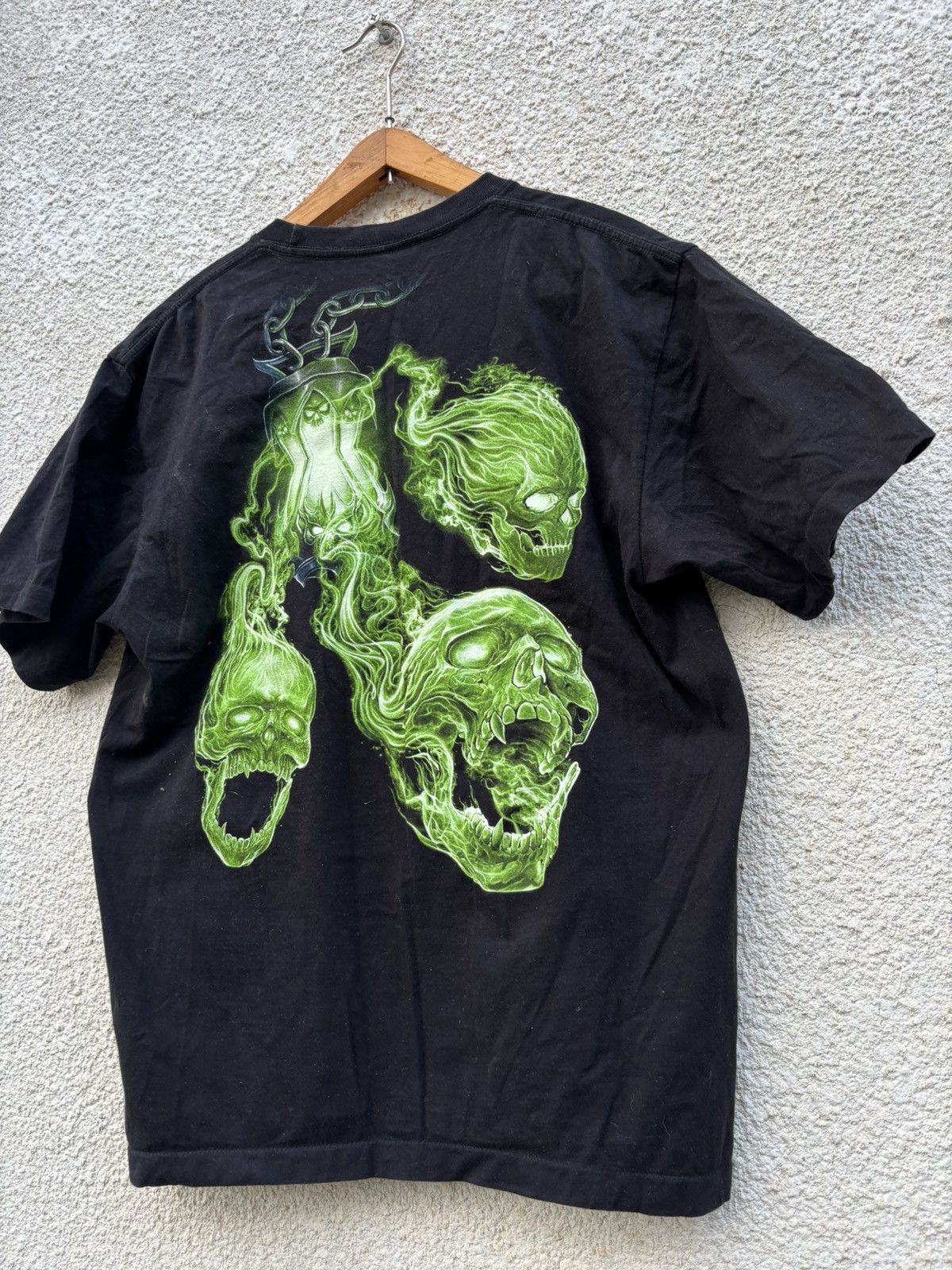 Band Tees × Hysteric Glamour × Vintage Vintage y2k Supreme Green Skull Pile Glow Style Tee Size US M / EU 48-50 / 2 - 3 Thumbnail
