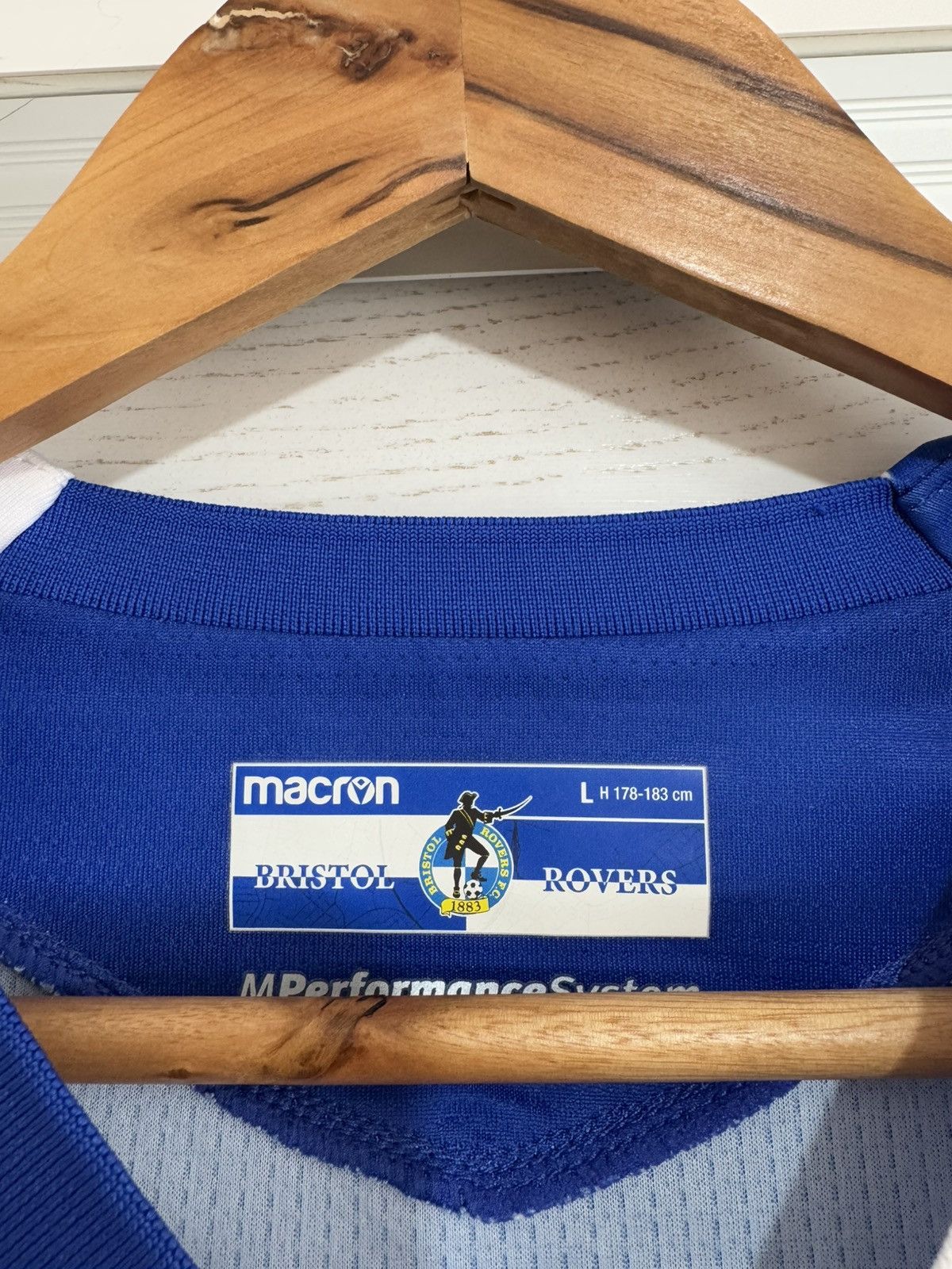 Macron Jamie Egan #26 Bristol Rovers 2022-2023 Home Soccer Jersey Size US L / EU 52-54 / 3 - 14 Thumbnail