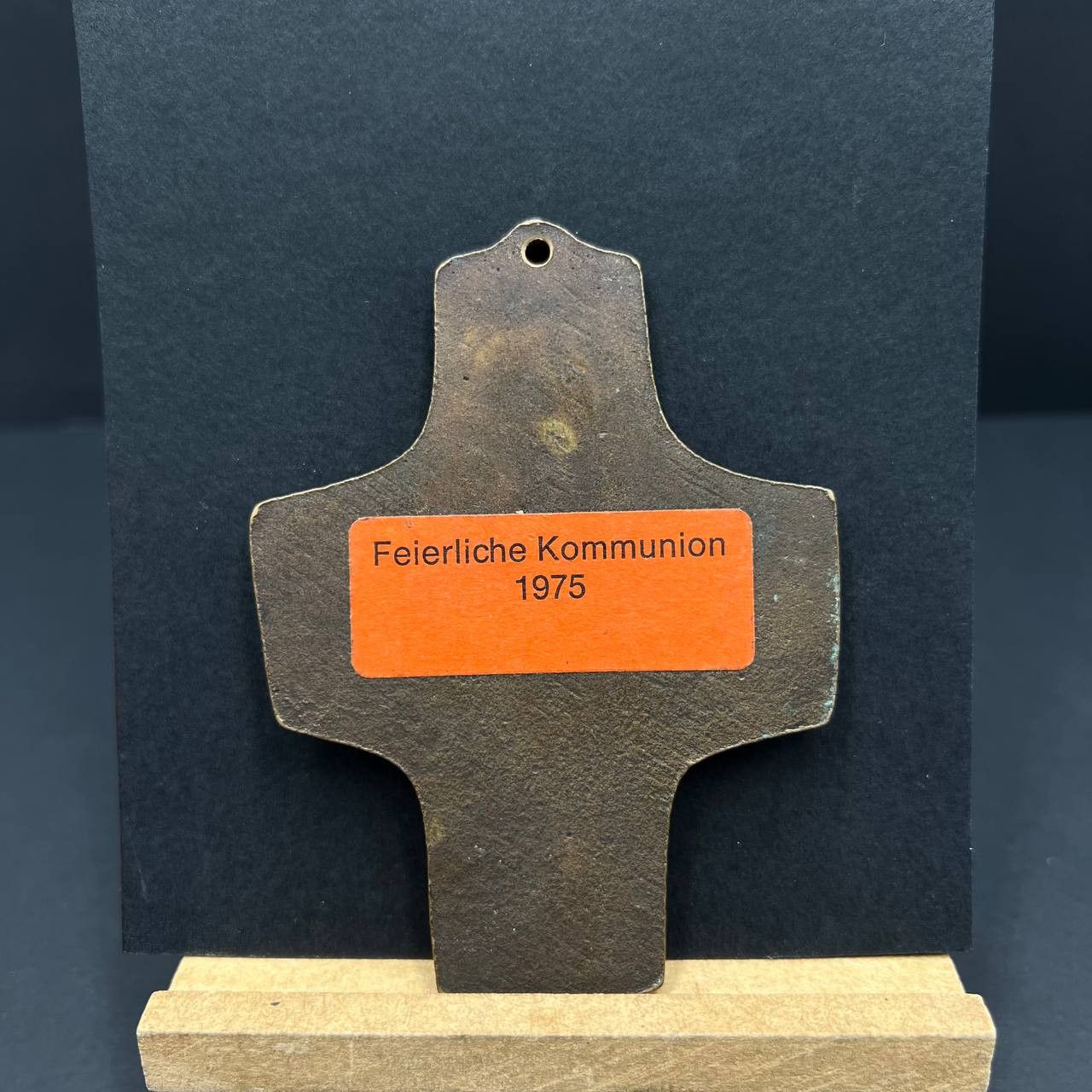 Other Vintage Bronze Wall Cross 10cm Germany 1970 Religio Antique Size ONE SIZE - 7 Thumbnail