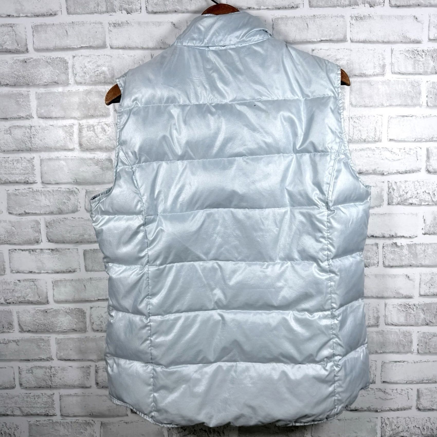 Ariat Ariat Light Blue Button Down Duck Down Puffer Jacket Vest Womens Size L Size L / US 10 / IT 46 - 5 Thumbnail