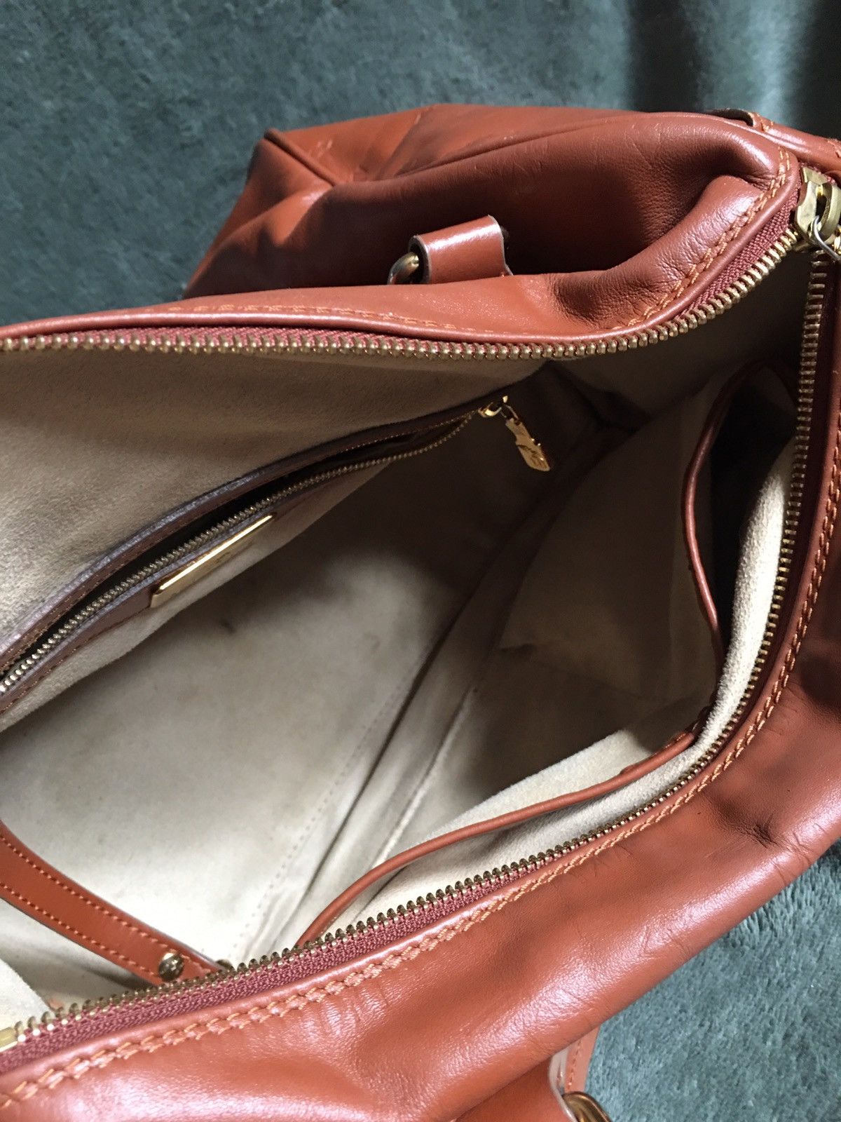 Vintage Maison Mollerus Leather Monogram Vintage Handbag Should Bag Size ONE SIZE - 11 Thumbnail