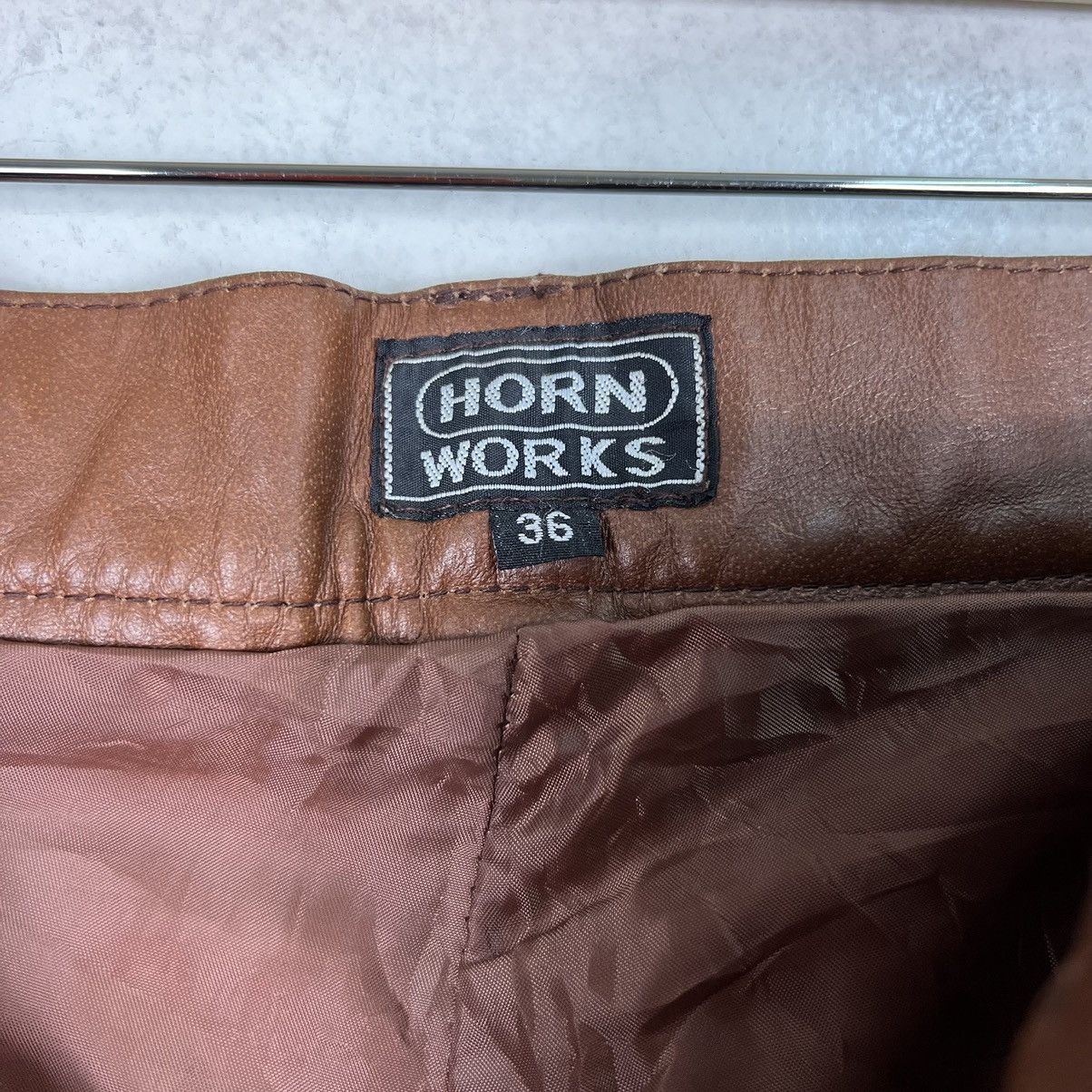 Issey Miyake 🔥 ISSEY MIYAKE HORN WORK LEATHER TROUSER PANTS Size US 36 / EU 52 - 11 Thumbnail
