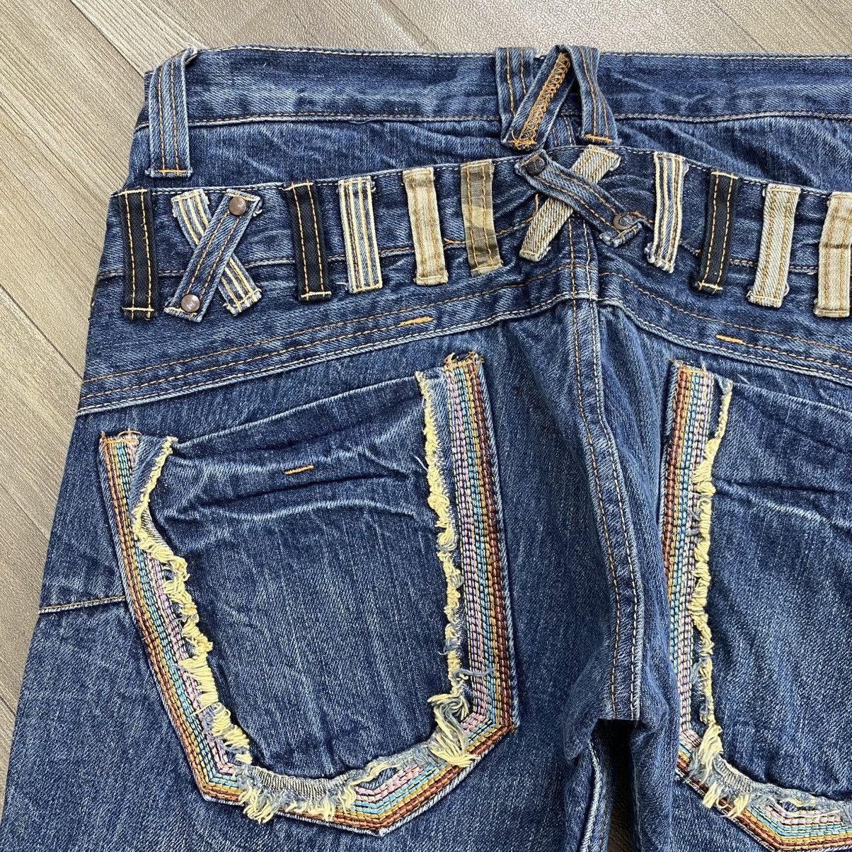 Japanese Brand 2000s Breathmint Double Waist Faded Beauty Beast Lgb Jeans Size US 32 / EU 48 - 4 Thumbnail