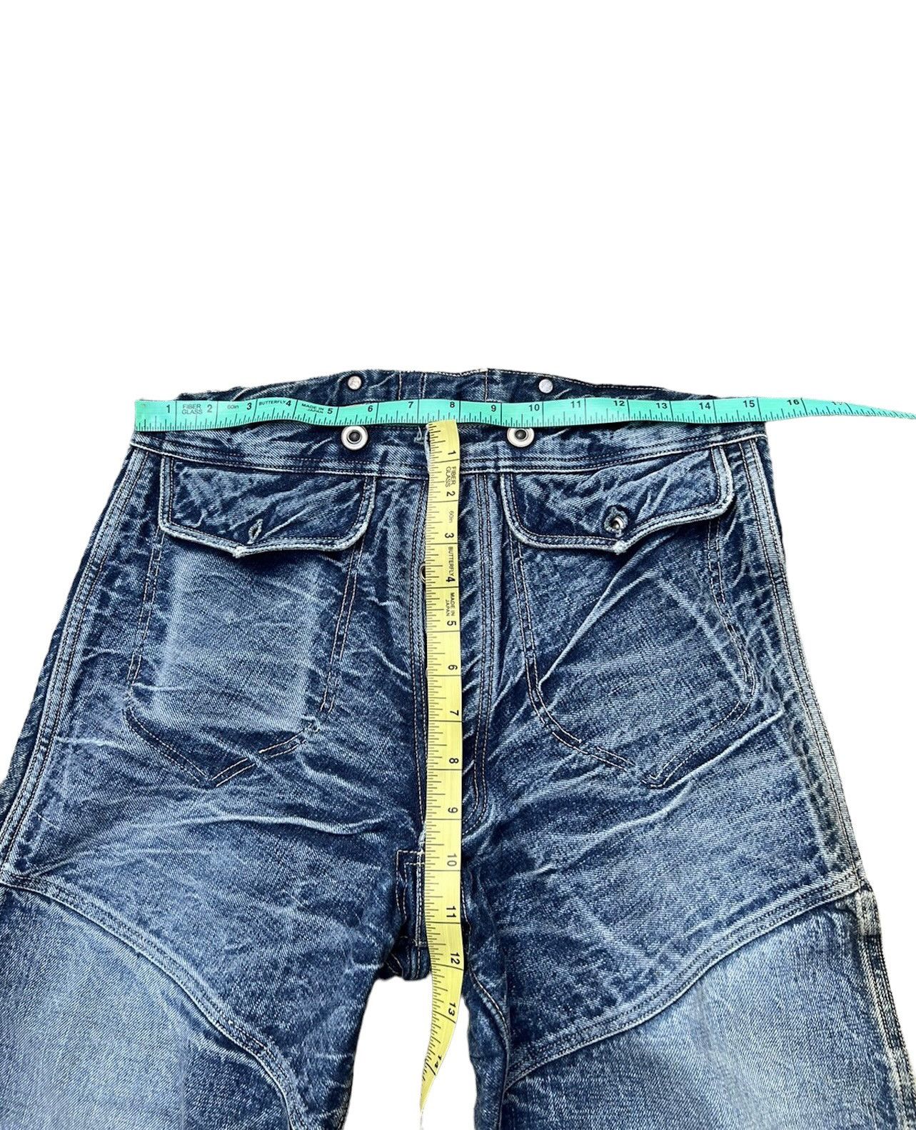 Heller's Cafe 1800s Inspire Warehouse Japan Fade Blue Denim Selvedge Jeans Size US 30 / EU 46 - 3 Thumbnail