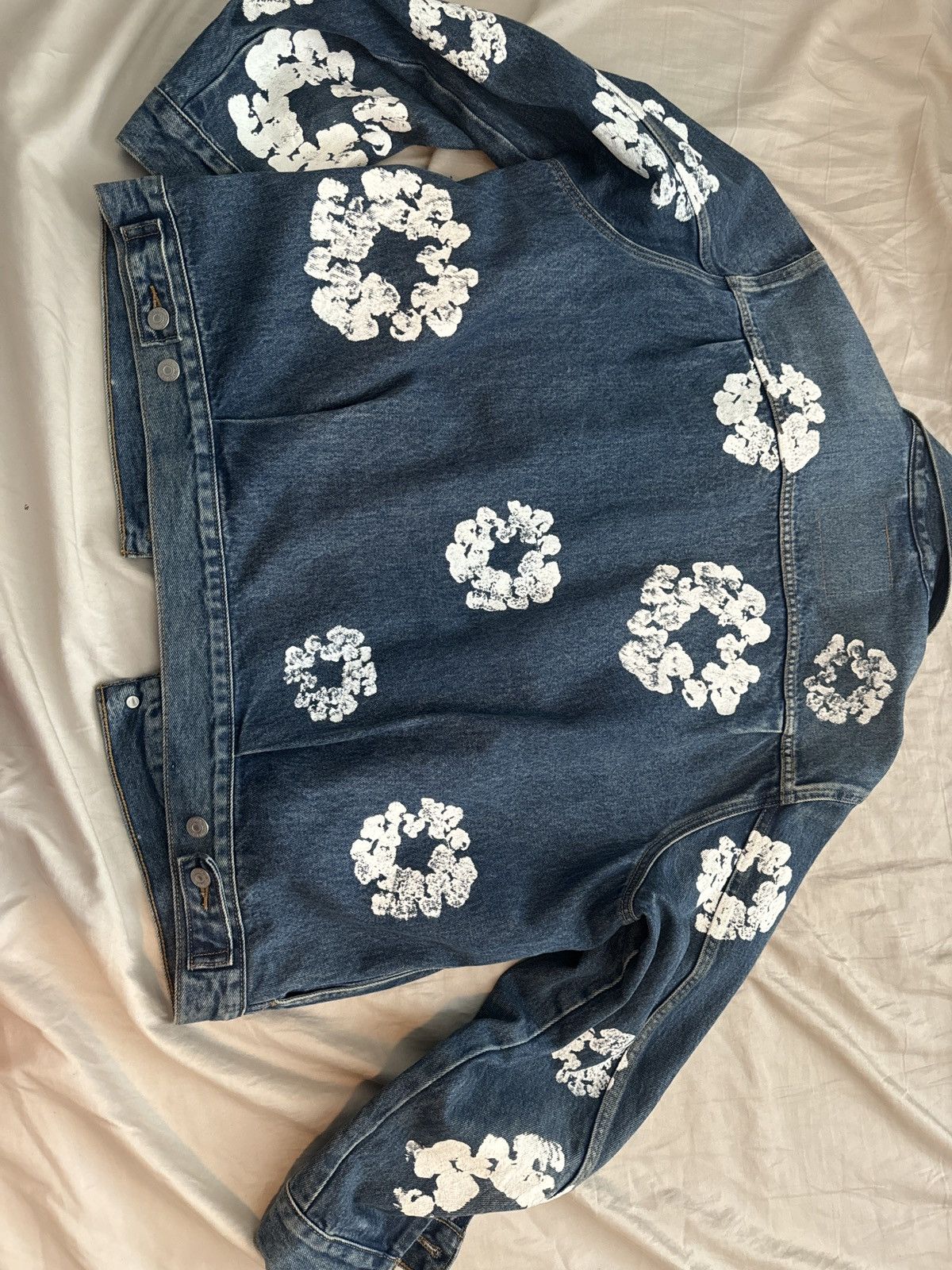 image of Denim Tears Jean Jacket Never Worn in Blue Jean, Men's (Size Large)