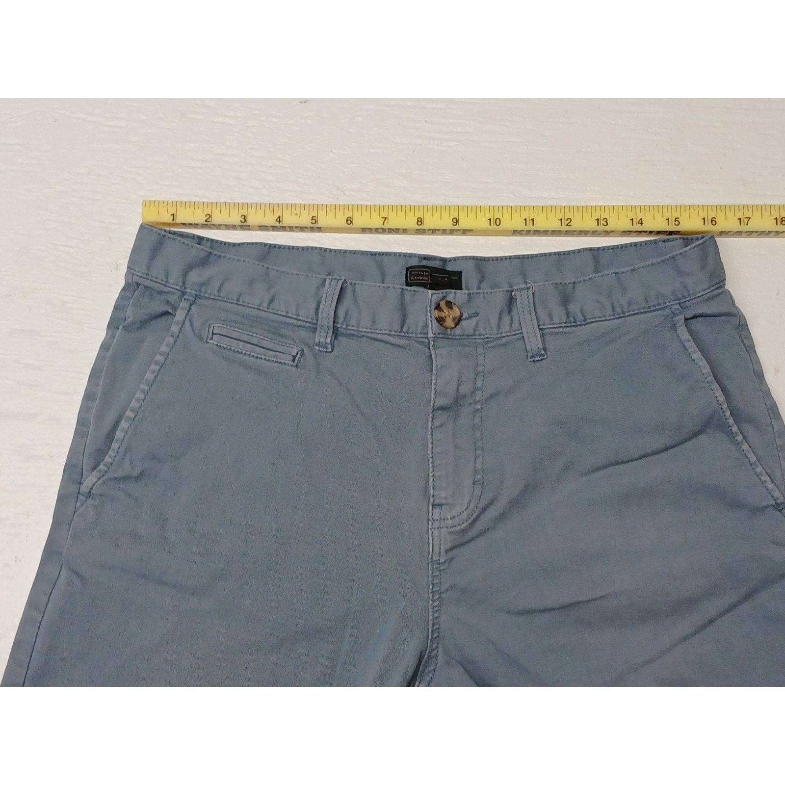 Other 14th & Union Slim Fit (34W) Blue Khaki Dress Casual Shorts Size US 34 / EU 50 - 5 Thumbnail