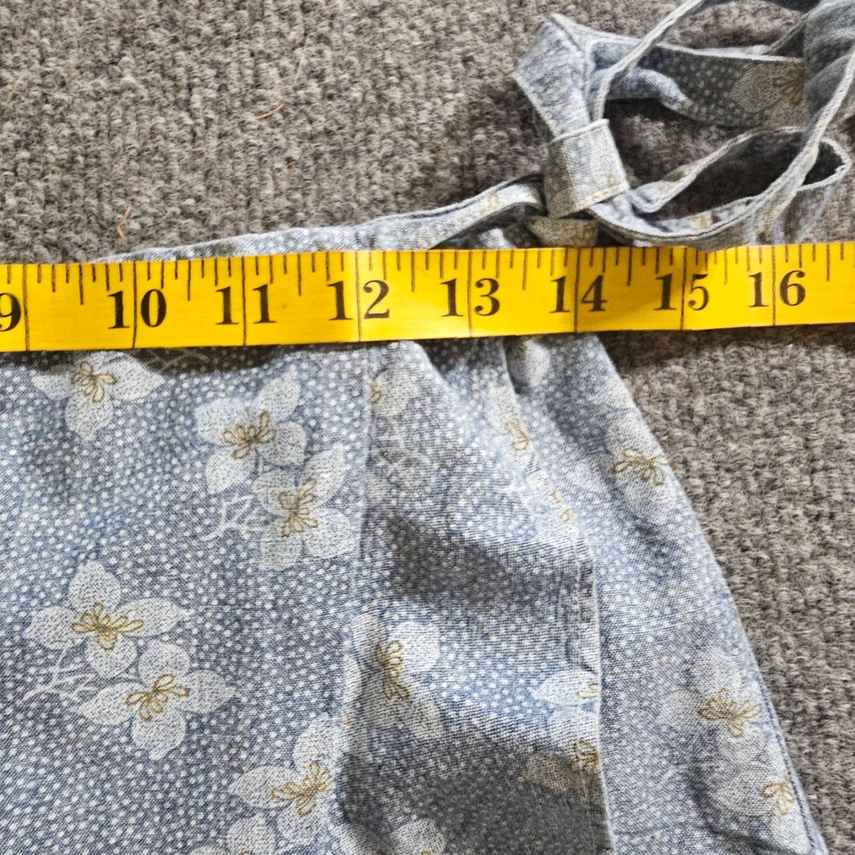 J.Crew J.CREW Skirt Womens Medium Blue Denim Chambray Floral Wrap Style Ruffle Casual Size 32" / US 10 / IT 46 - 4 Thumbnail