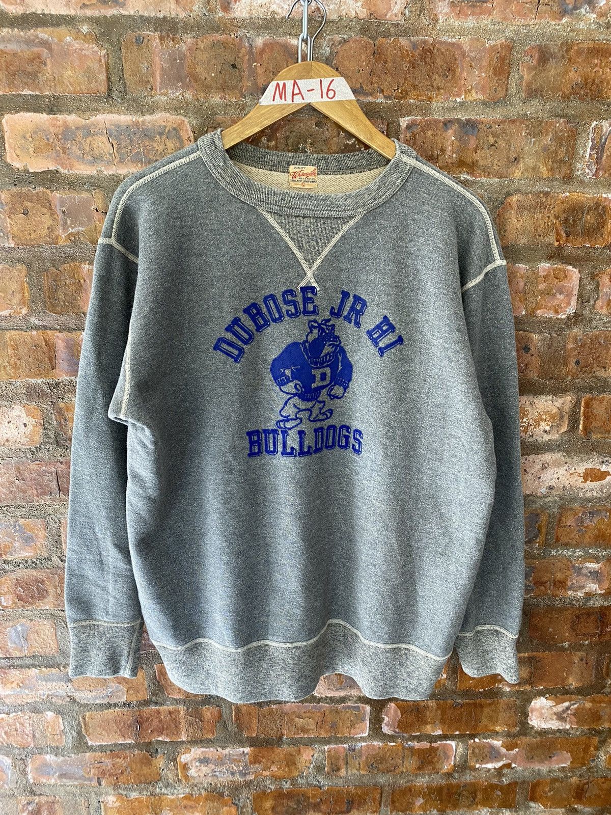 Whitesville 🔥1990s Bulldog collage sweatshirt Size US L / EU 52-54 / 3 - 2 Thumbnail