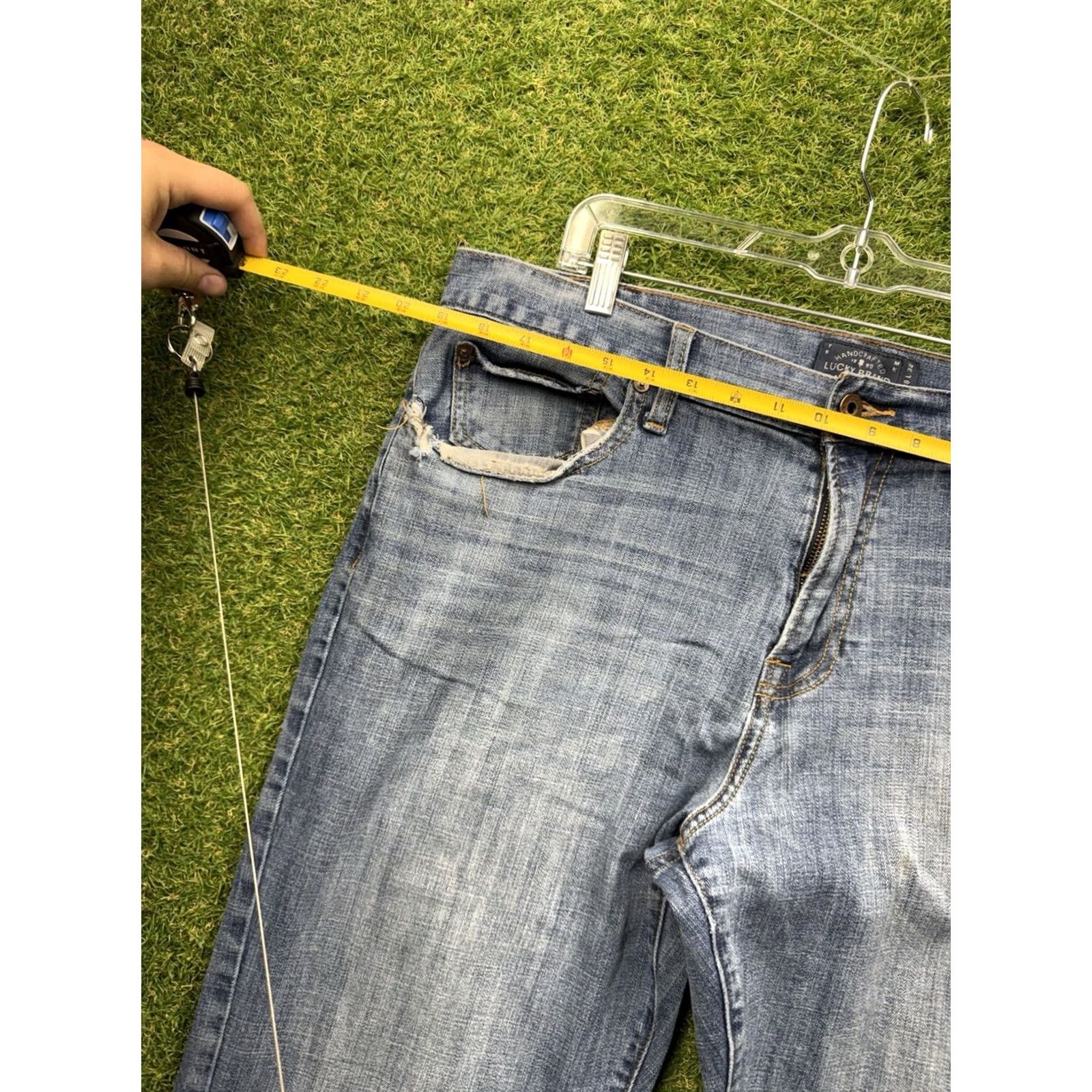 Lucky Brand Lucky Brand Jeans Mens 38X32 221 Original Straight USA Made White Oak Cone Blue Denim Regular 5-Pocket 38 Inseam Womens? Mens Size US 38 / EU 54 - 3 Thumbnail