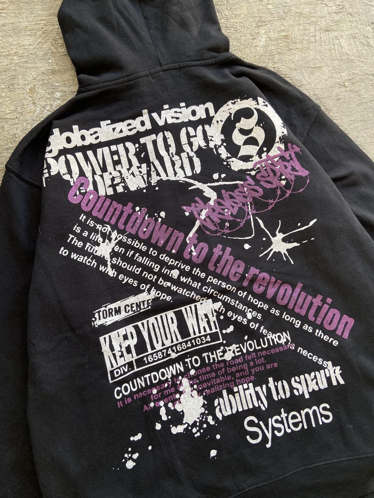 Seditionaries 2000s Time Step - Vkei Style Poem Zip Hoodie Size US XL / EU 56 / 4 - 2 Thumbnail