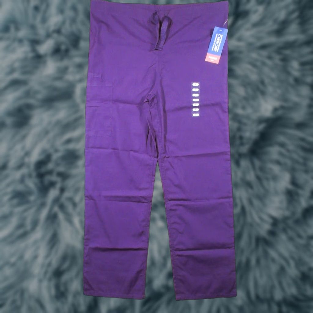 Cherokee Cherokee Workwear Scrub Pants Unisex Adult Small Eggplant Purple Originals NEW Size US 29 - 1 Thumbnail