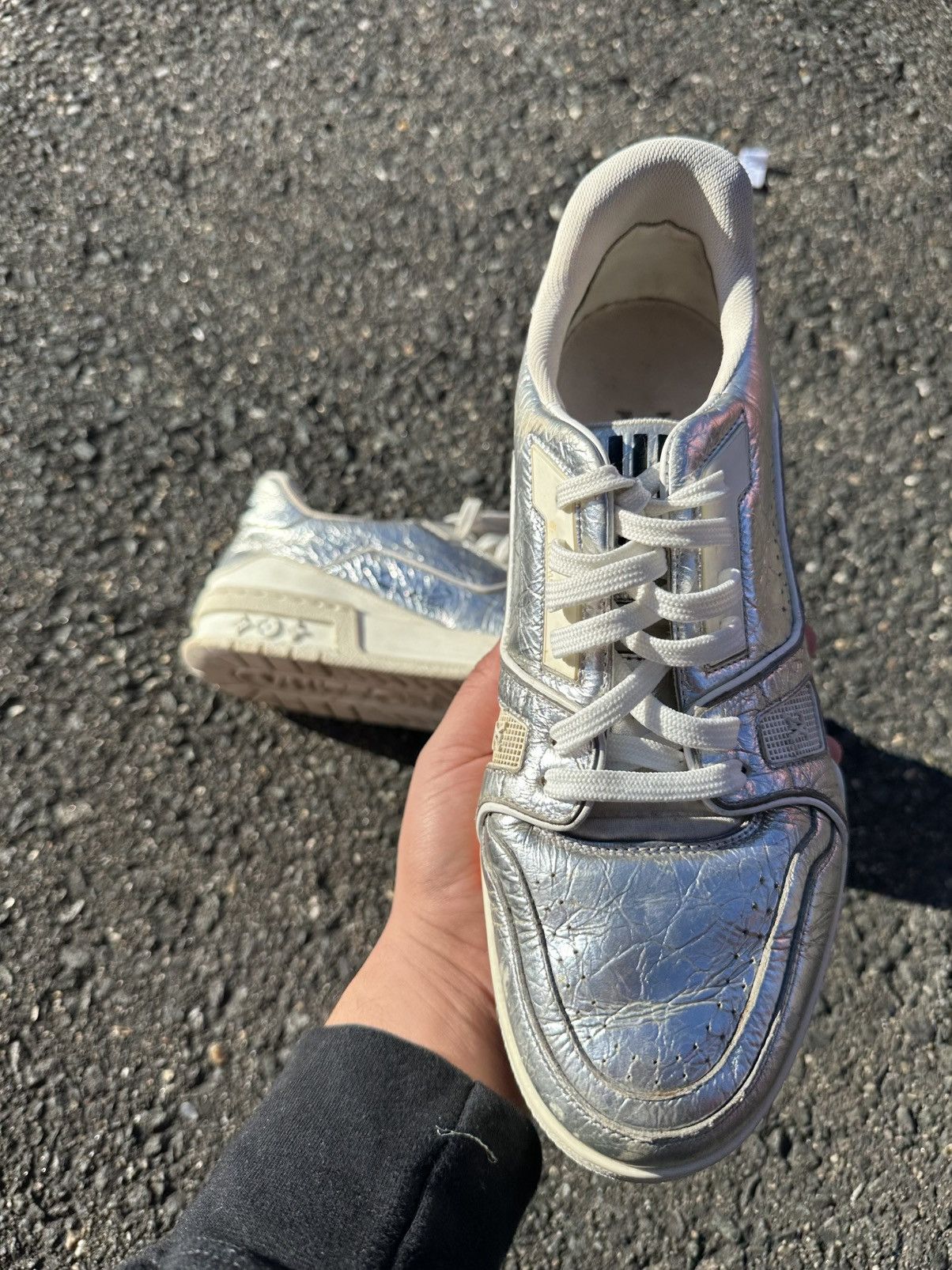 Louis Vuitton Louis Vuitton Trainer Metallic/Orange Size US 8 / EU 41 - 11 Thumbnail