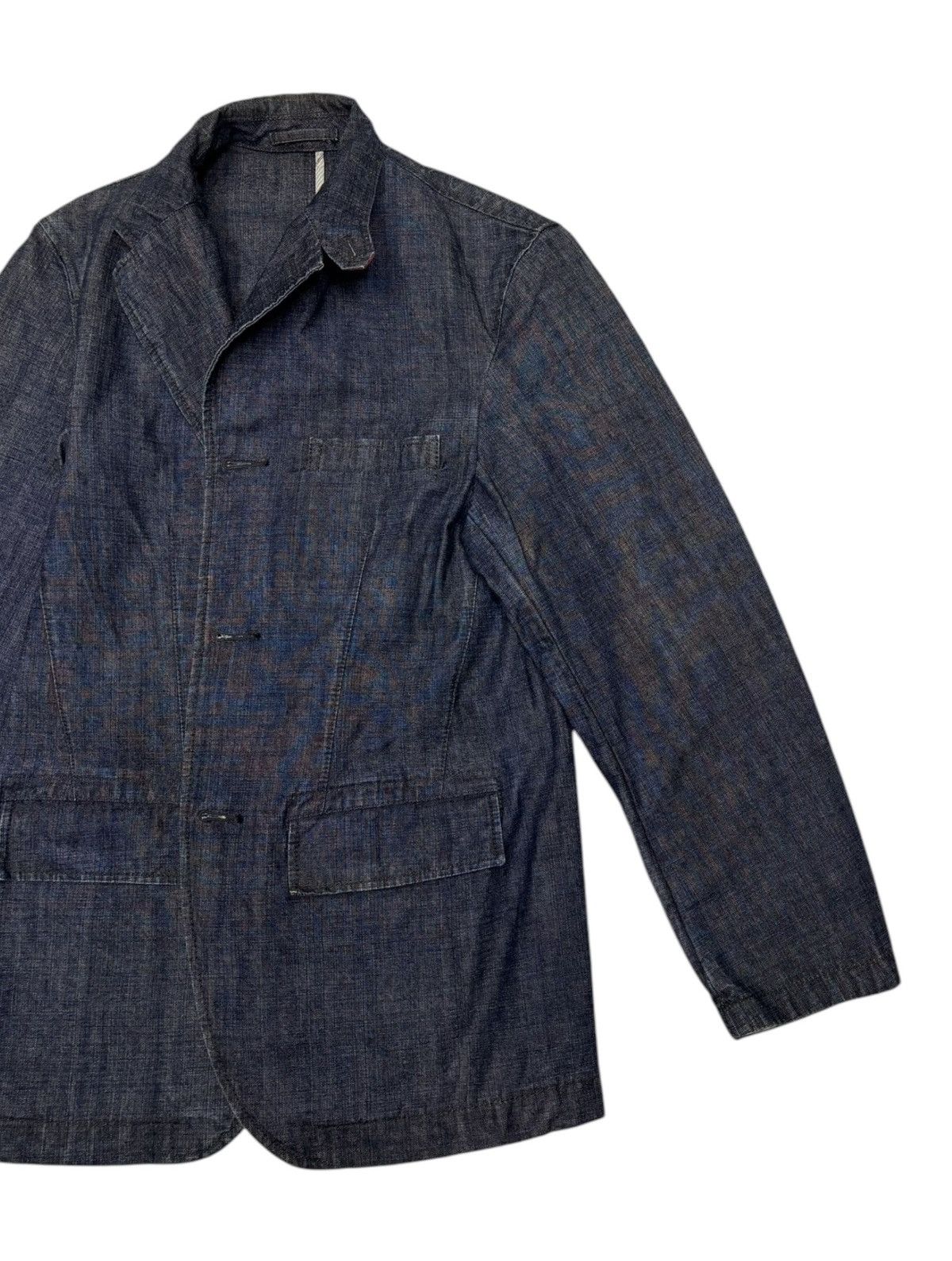 Issey Miyake 🔥RARE DENIM BLAZER JAPANESE UNIQLO KAPITAL ILSTLE DESIGN Size US M / EU 48-50 / 2 - 5 Thumbnail