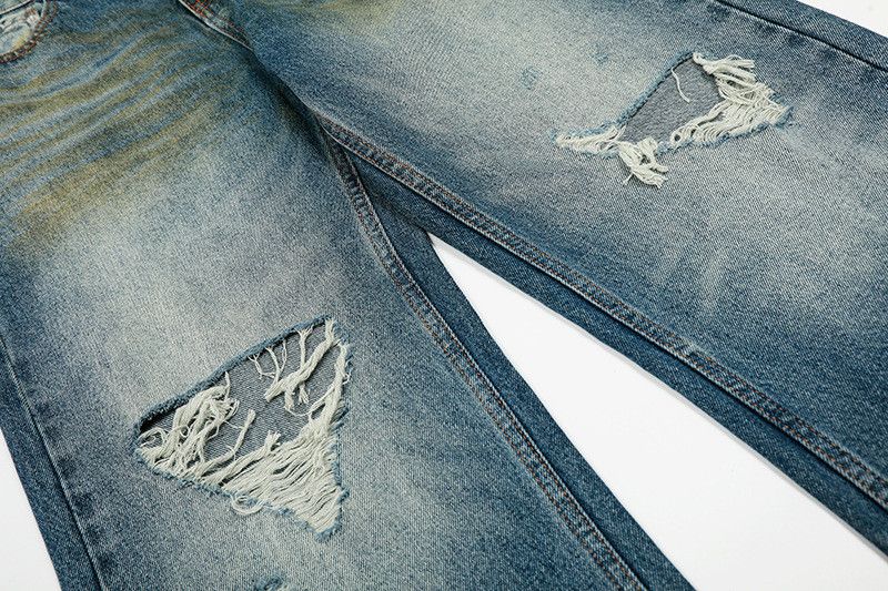 Vintage Men's vintage loose-fitting distressed washed denim jeans Size US 32 / EU 48 - 4 Thumbnail