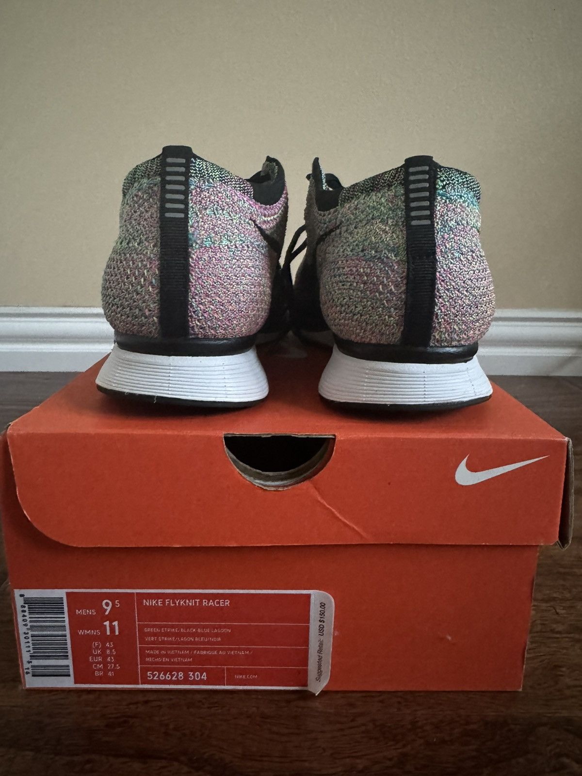 Nike Nike Flyknit Racer Multi Color 2.0 Size US 9.5 / EU 42-43 - 4 Thumbnail