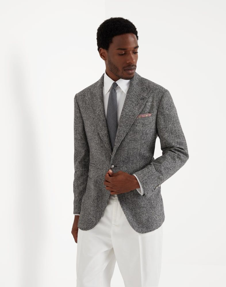 Brunello Cucinelli o1w1db10825 Suit-Type Jacket in Grey Size US XL / EU 56 / 4 - 4 Thumbnail