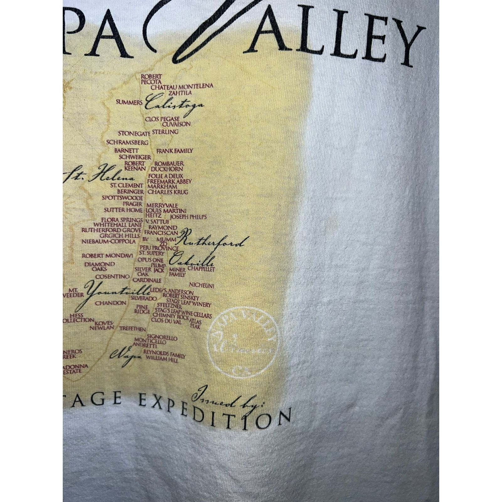 Fruit Of The Loom Vintage Napa Valley Shirt Expedition Wine Vineyards Tee M Size US M / EU 48-50 / 2 - 5 Thumbnail