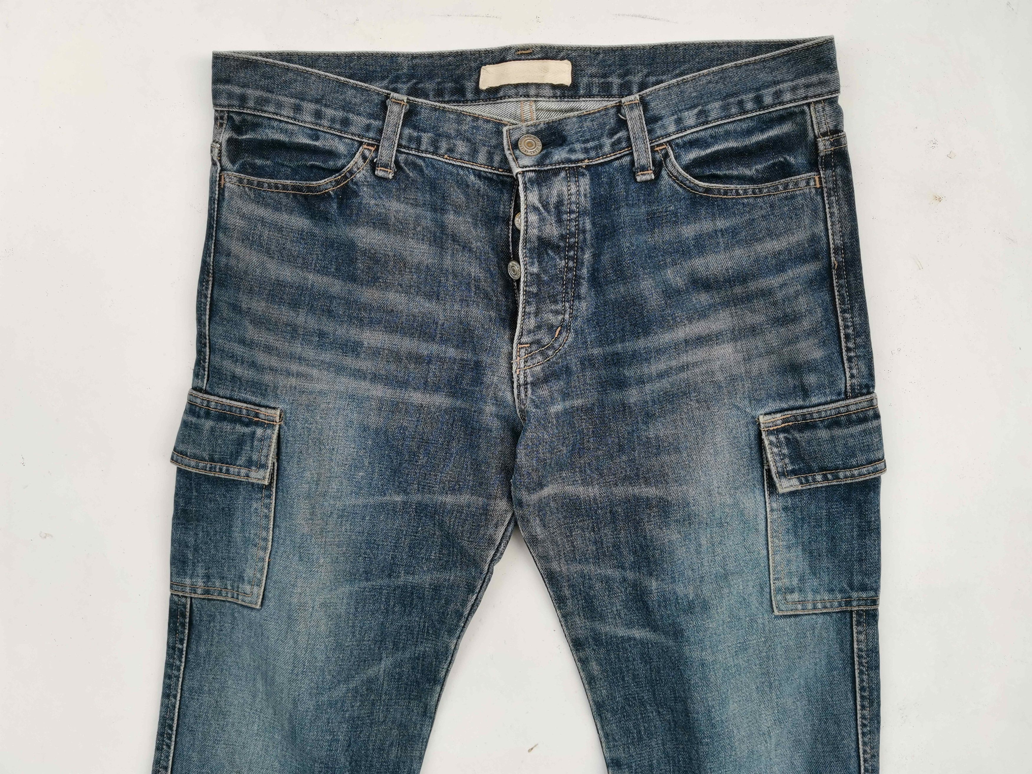 Japanese Brand International World Jeans Tactical Cargo Multipocket Pants Size US 33 - 3 Thumbnail