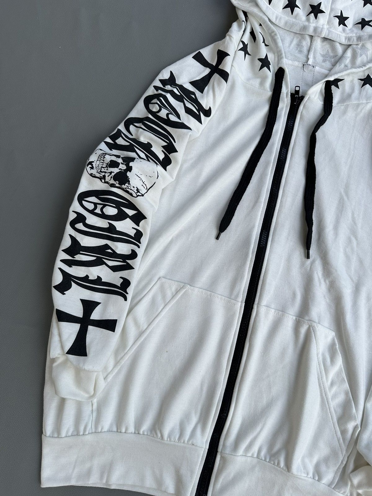 20471120 JAPANESE ROCK GIRL SKULL ZIP HOOODIE IFSIXWASNINE LGB STYLE Size L / US 10 / IT 46 - 7 Thumbnail