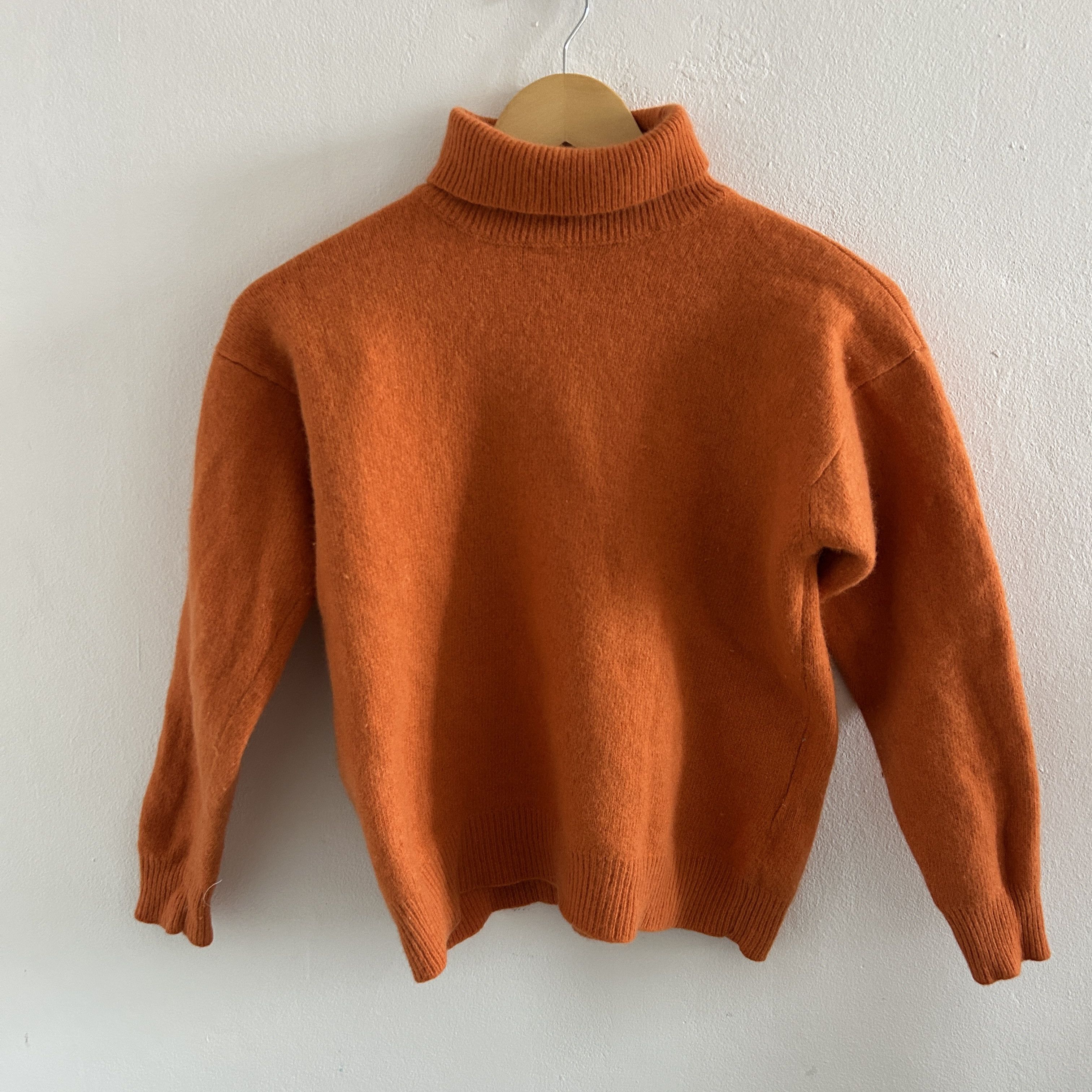 Vintage Vintage 70s Orange Turtleneck Sweater Size S / US 4 / IT 40 - 5 Thumbnail