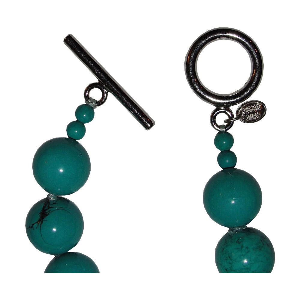 Designer Turquoise Large Beaded Princess Necklace Alberto Juan Size ONE SIZE - 5 Thumbnail